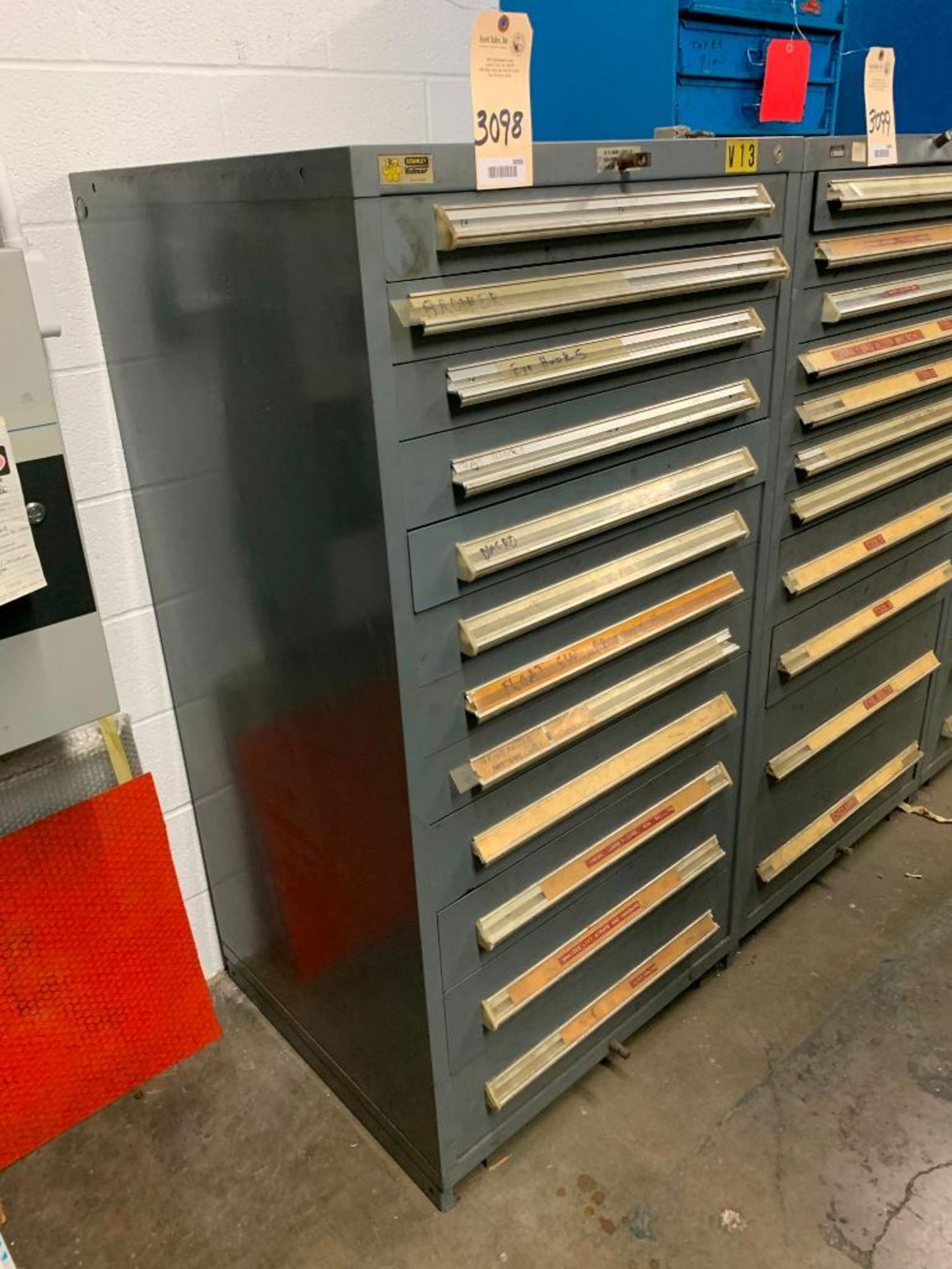 Vidmar 12 Drawer Cabinet with Contents