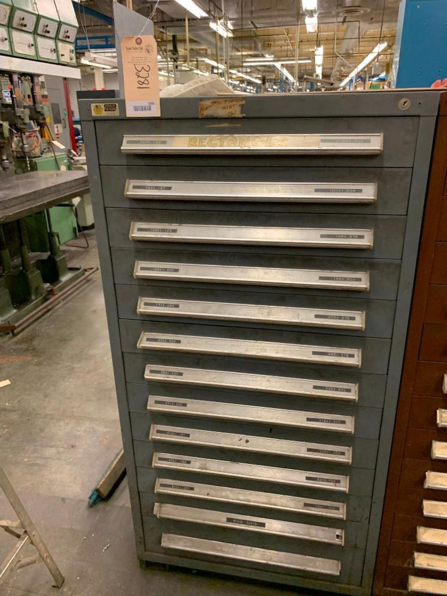 Vidmar 13 Drawer Cabinet with Punch Press Tooling