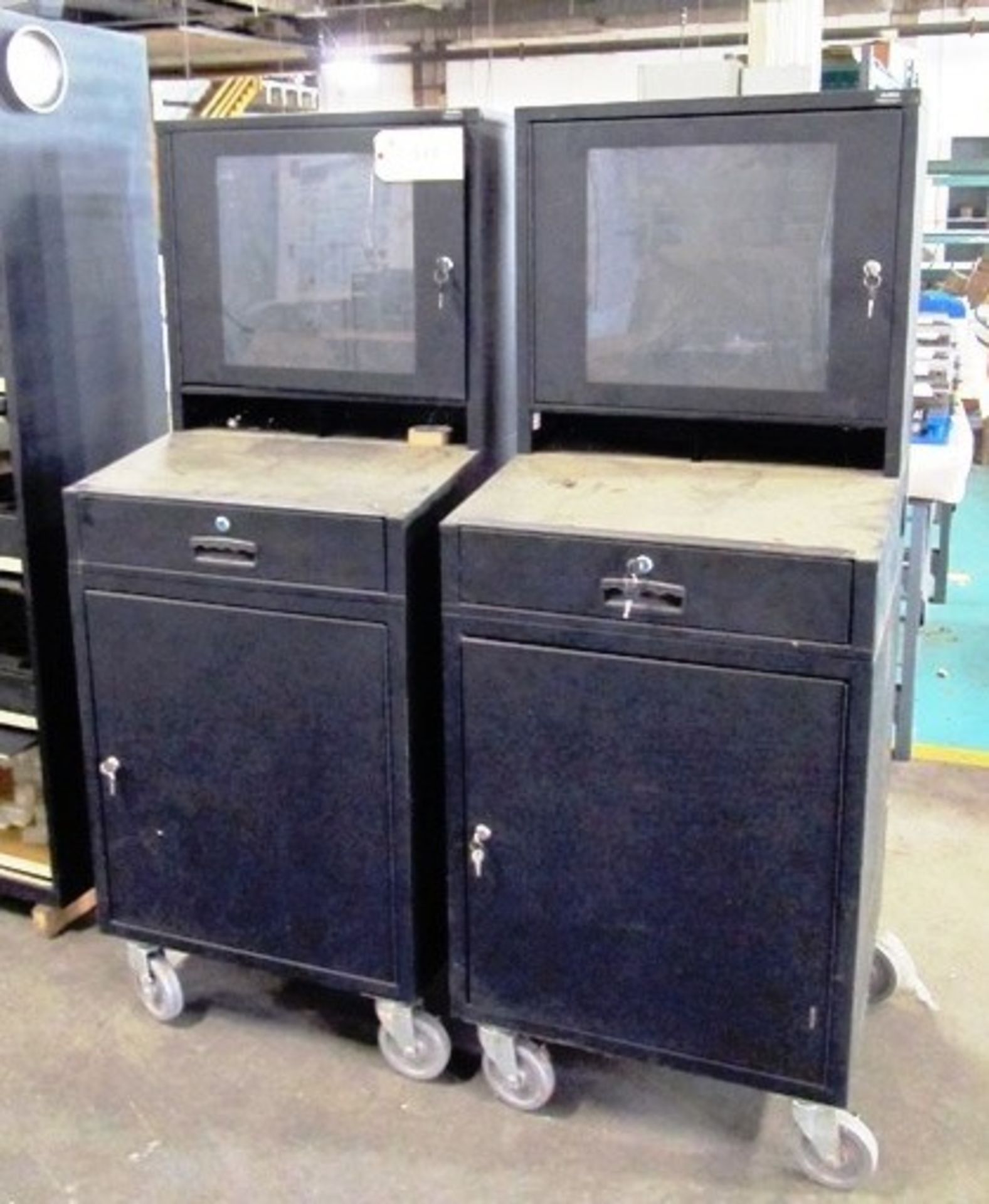 (2) Global Portable Computer Cabinets