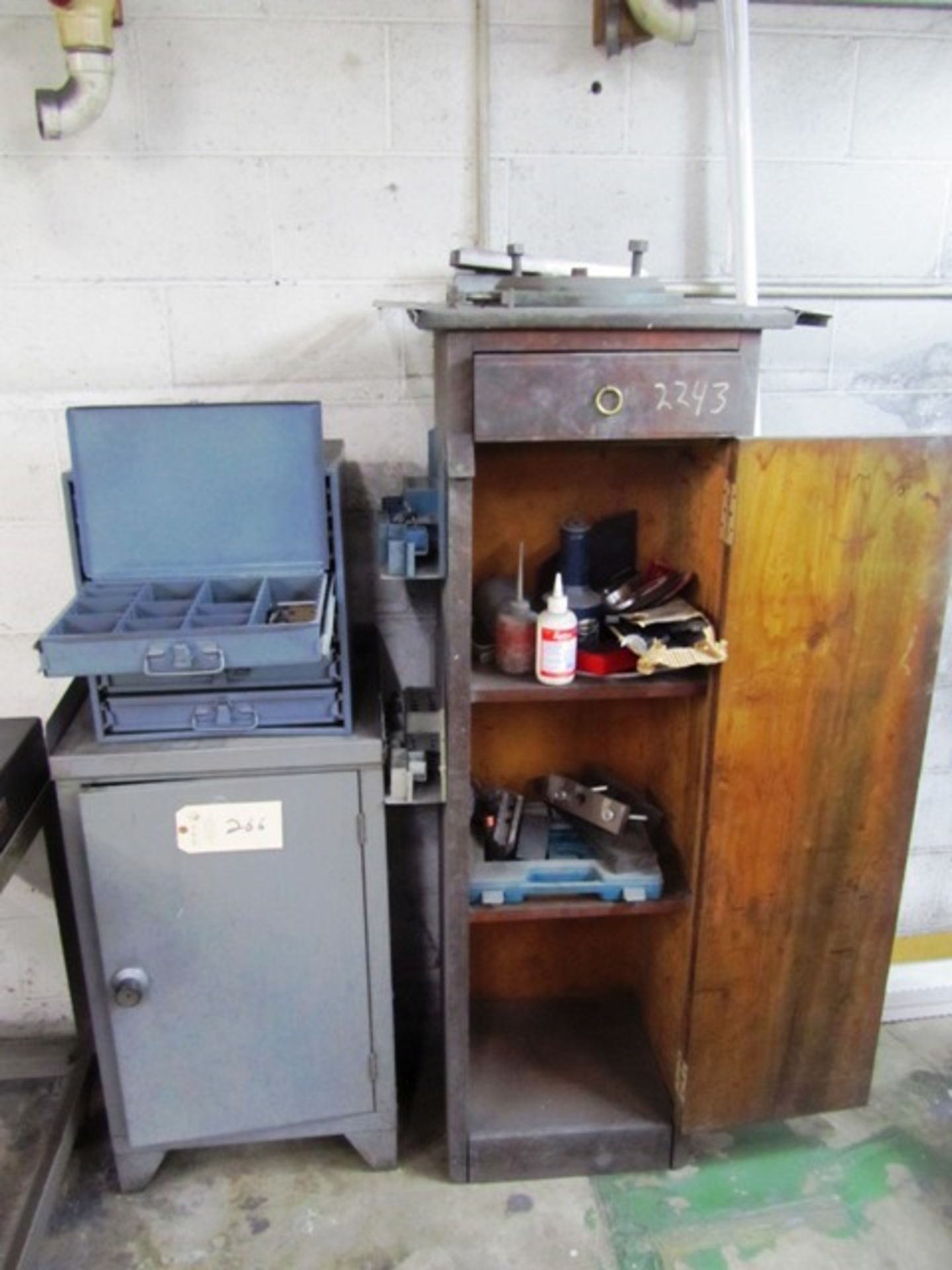 (2) Shop Cabinets & 6 Drawer Parts Cabinet with Hardware