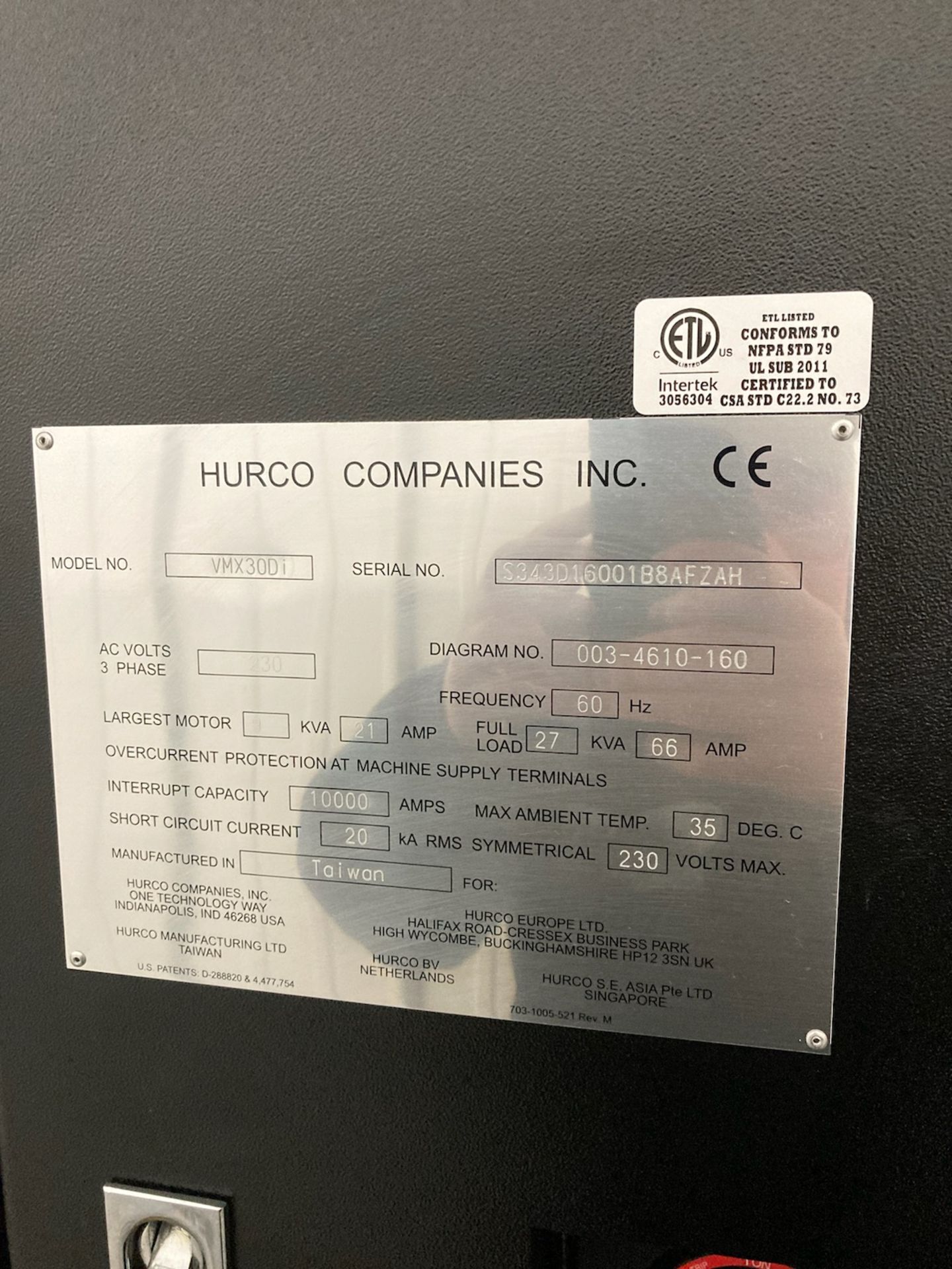 Hurco VMX30Di CNC Vertical Machining Center - Image 6 of 7