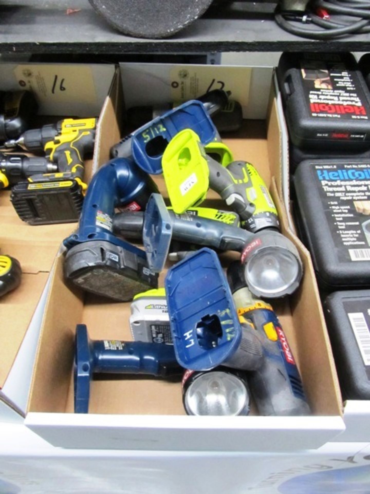 Assorted Ryobi Cordless Drills & Lights (no chargers)