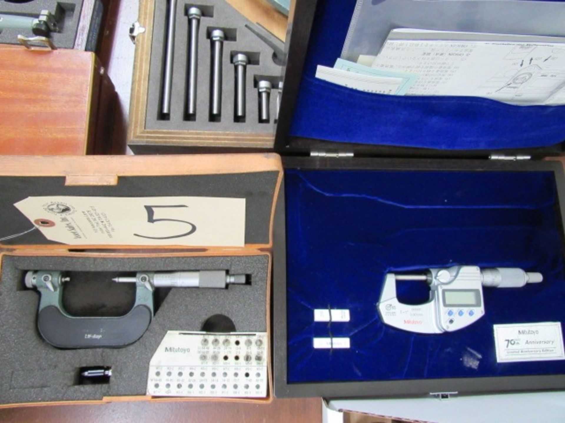 Mitutoyo 70th Anniversary 0''-1'' Digital Micrometer, Mitutoyo 1''-2'' Blade Micrometer