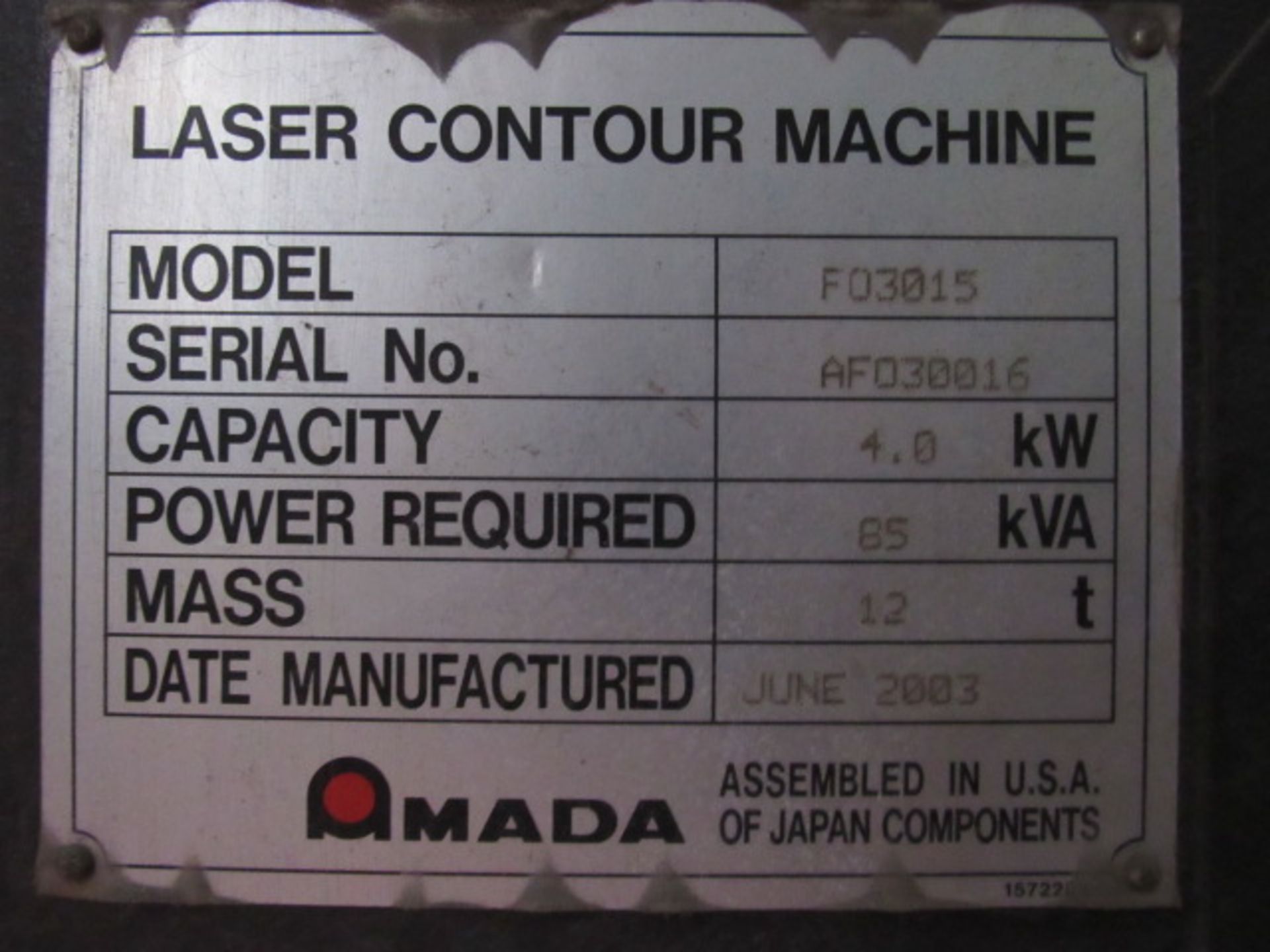 Amada FO-3015 4,000 Watt CNC Laser - Image 11 of 14
