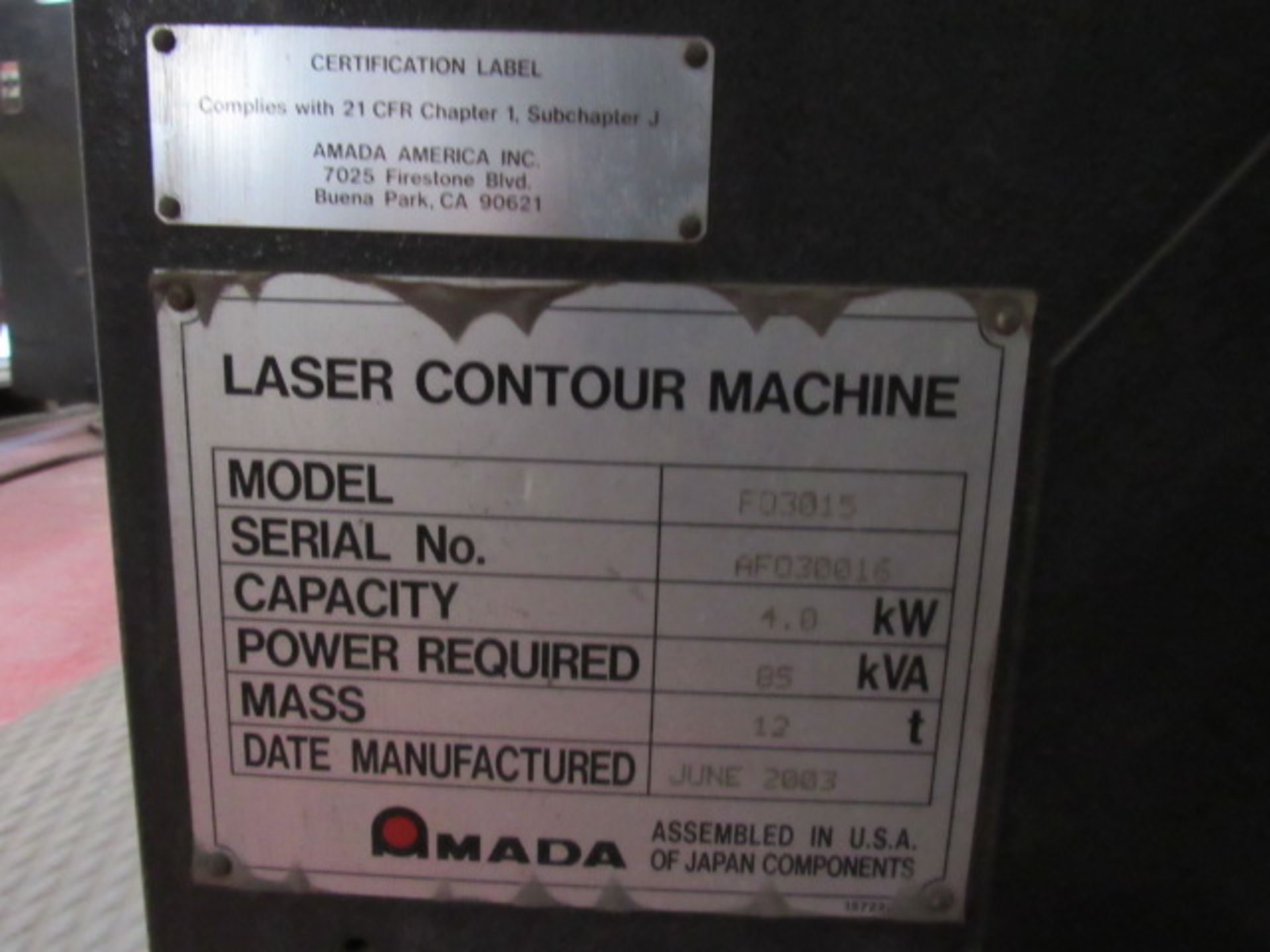 Amada FO-3015 4,000 Watt CNC Laser - Image 14 of 14