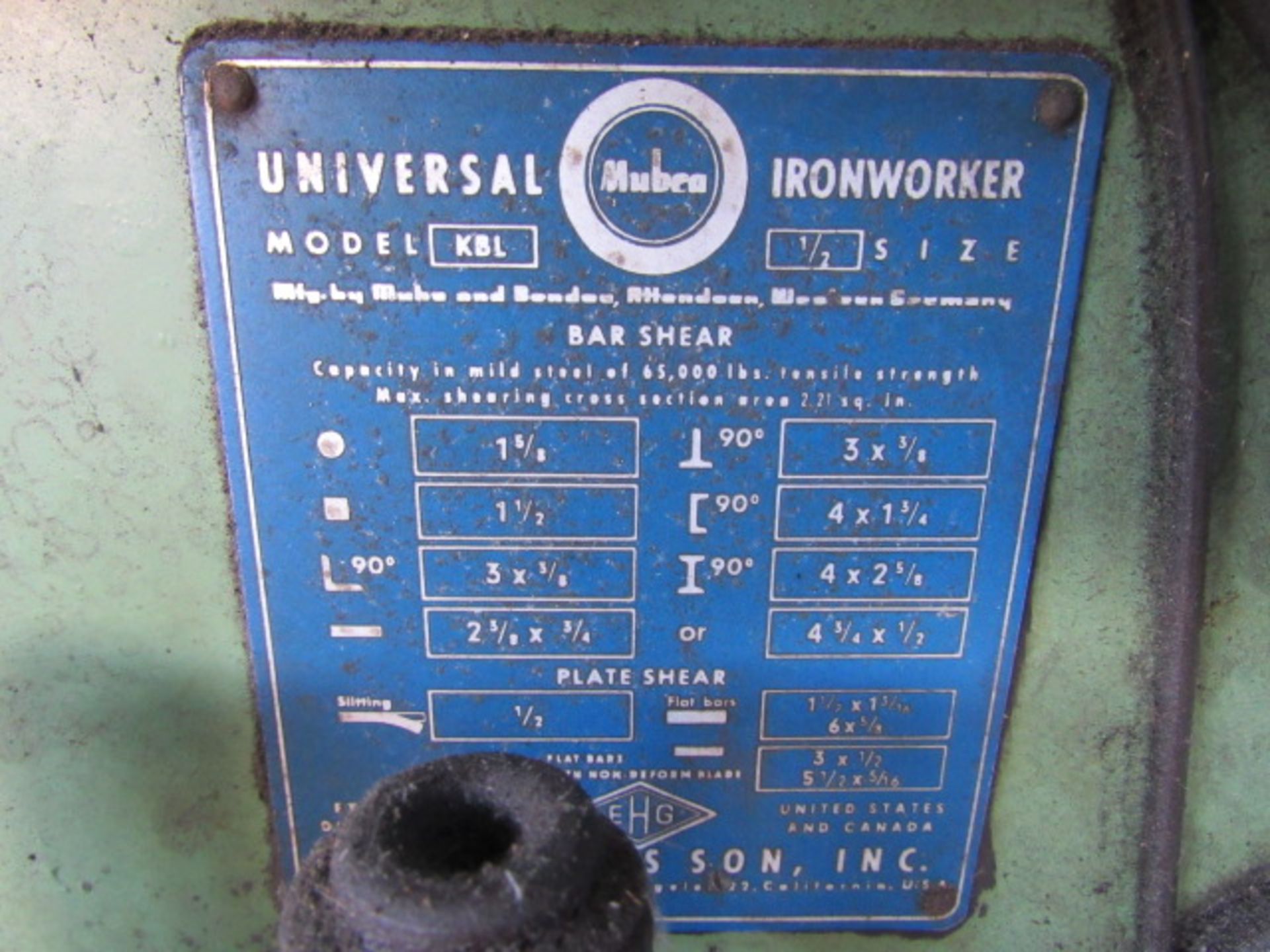 Mubea KBL 1/2 F 55 Ton Universal Ironworker - Image 5 of 7