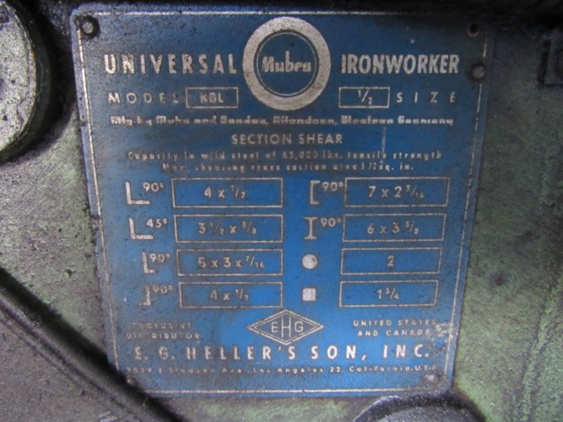 Mubea KBL 1/2 F 55 Ton Universal Ironworker - Image 6 of 7