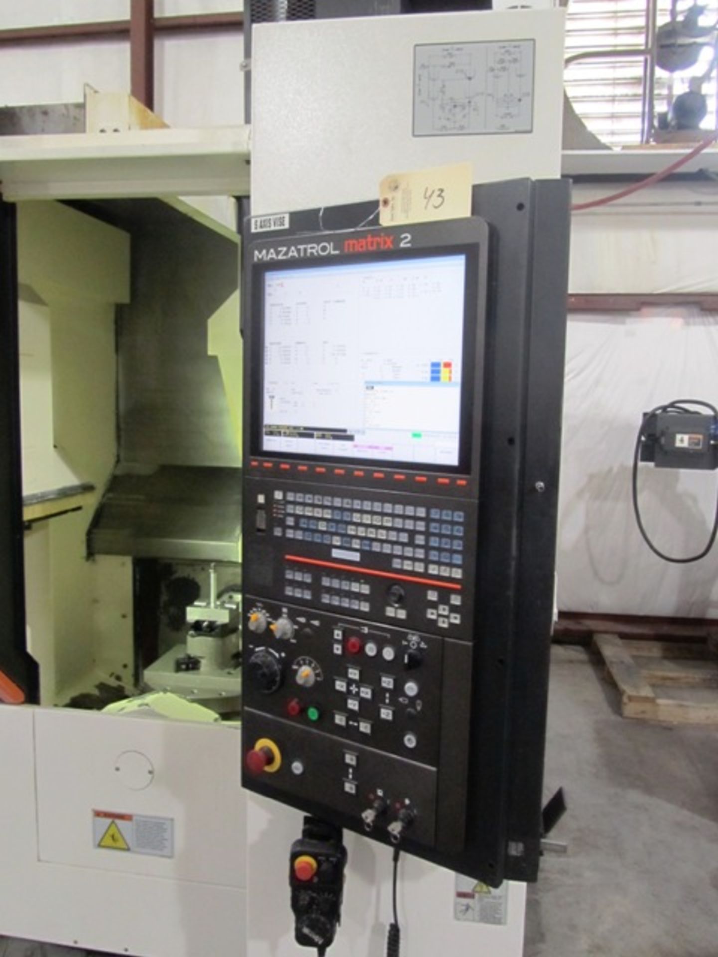 Mazak Vertical Center Universal 400A 5-Axis CNC Vertical Machining Center with 16'' 5-Axis Rotary - Image 2 of 5