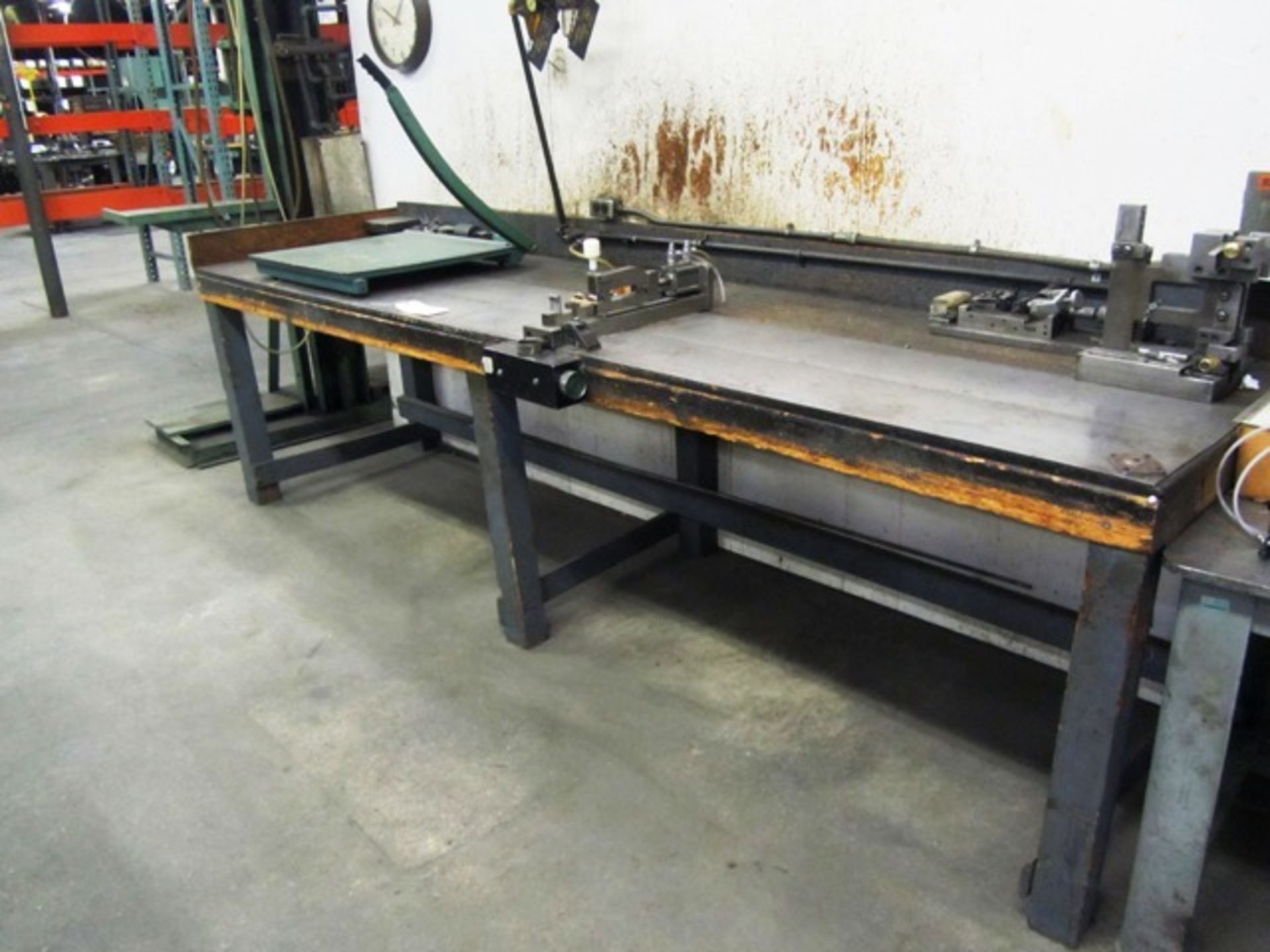 Workbench with Assembly & Fixtures, Palm Button Control