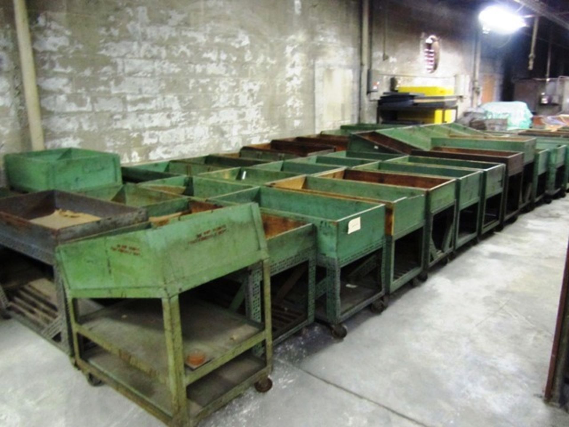 Approx (50) Assorted Wood / Steel Portable Rolling Carts