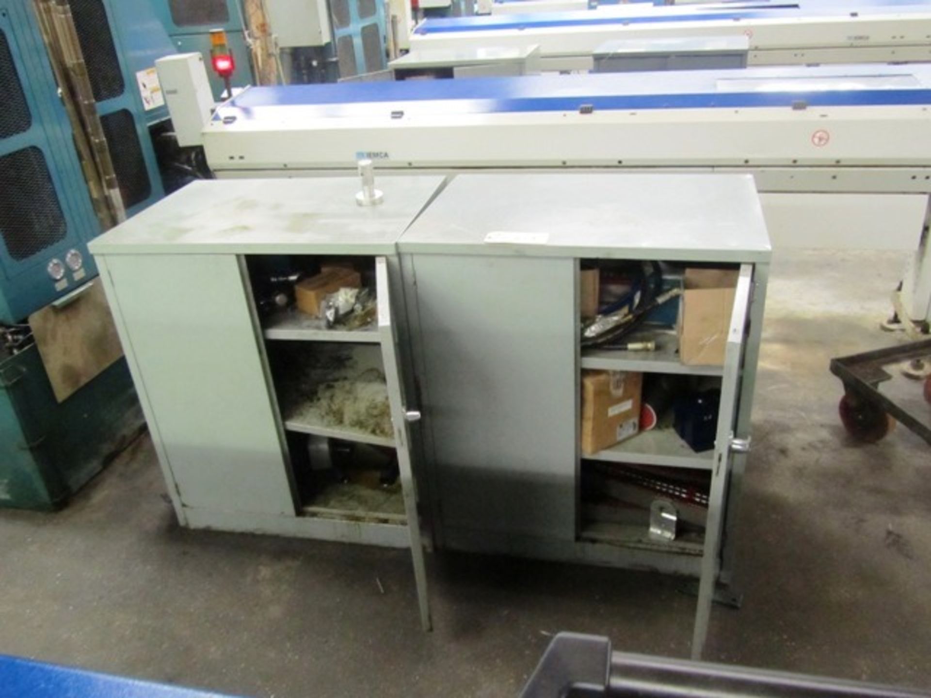 (2) 2 Door Cabinets with Misc & Bar Liners