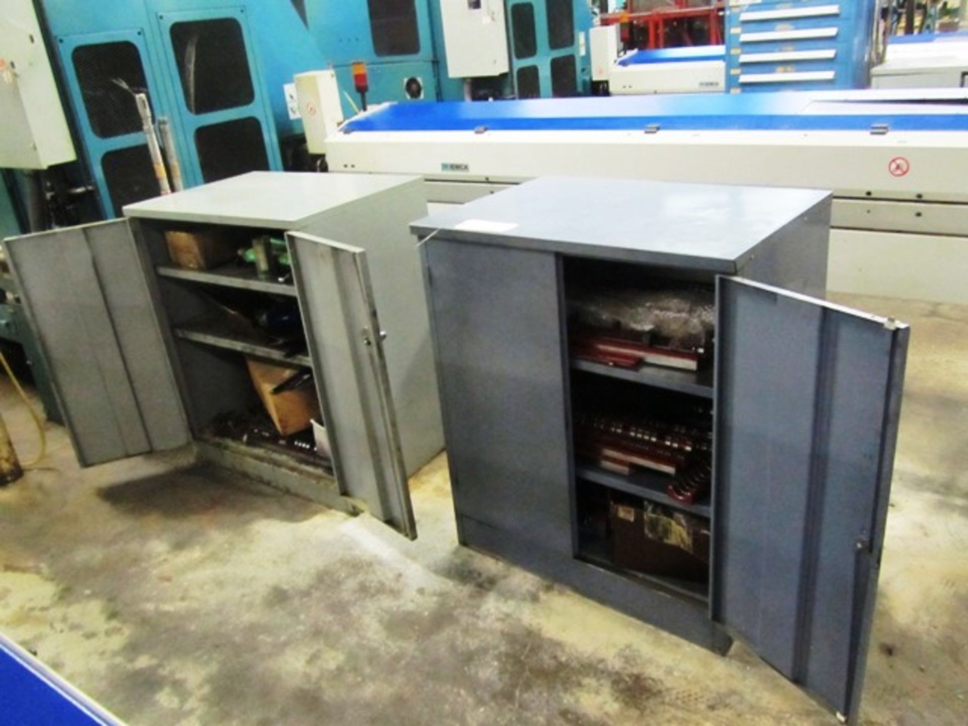 (2) 2 Door Cabinets with Misc & Bar Liners