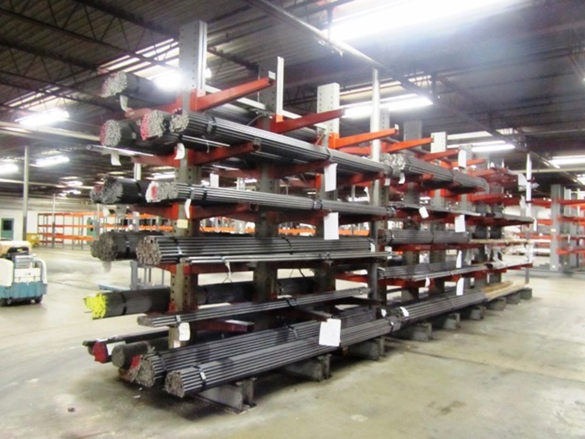 3 Sections 9-Uprights of Cantilever Racks (no contents)