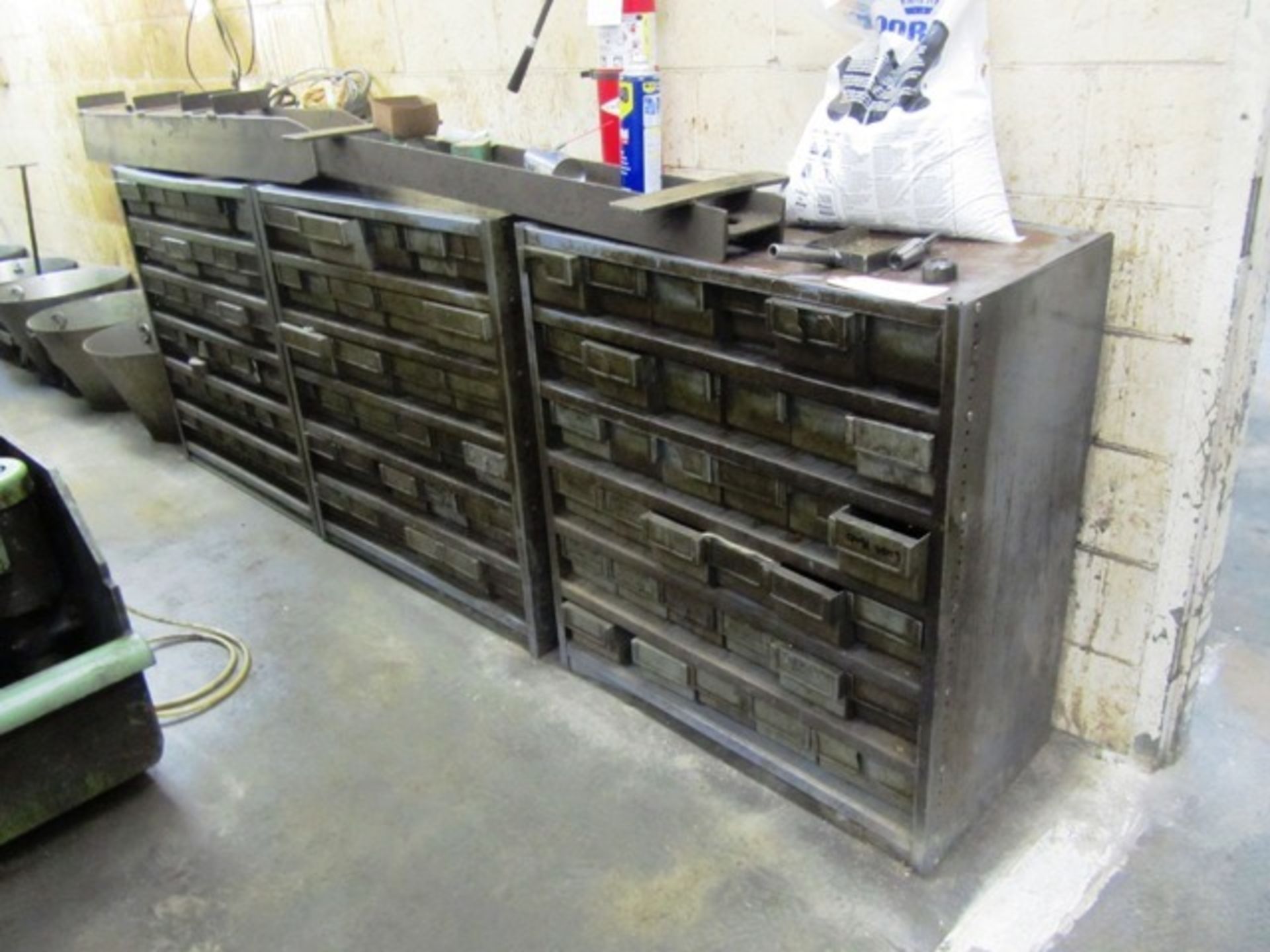 (3) Parts Drawer Cabinets with Hardware, Screw Machine Parts