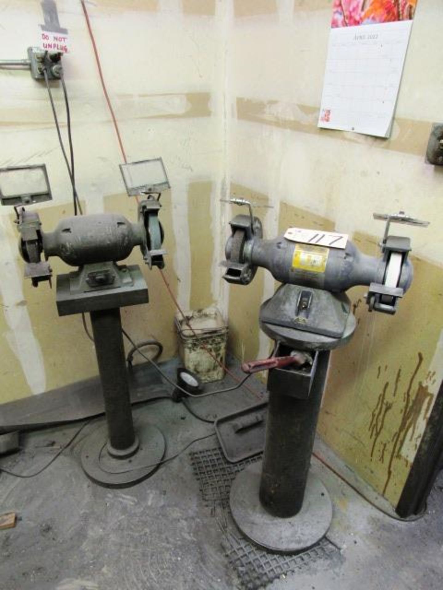 (2) Pedestal Grinders