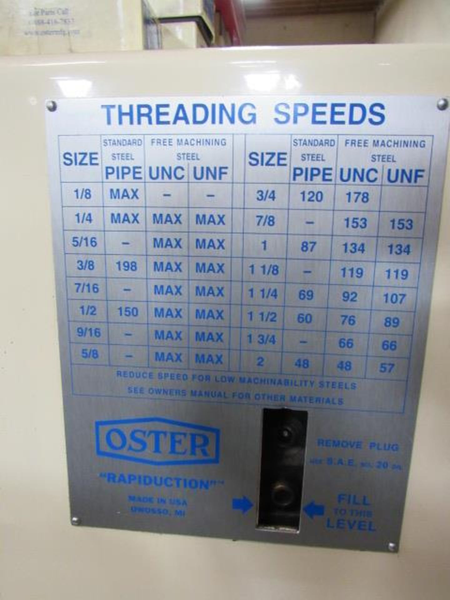 Oster 792A-LX Rapiduction Pipe & Bolt Threading Machine - Image 8 of 9