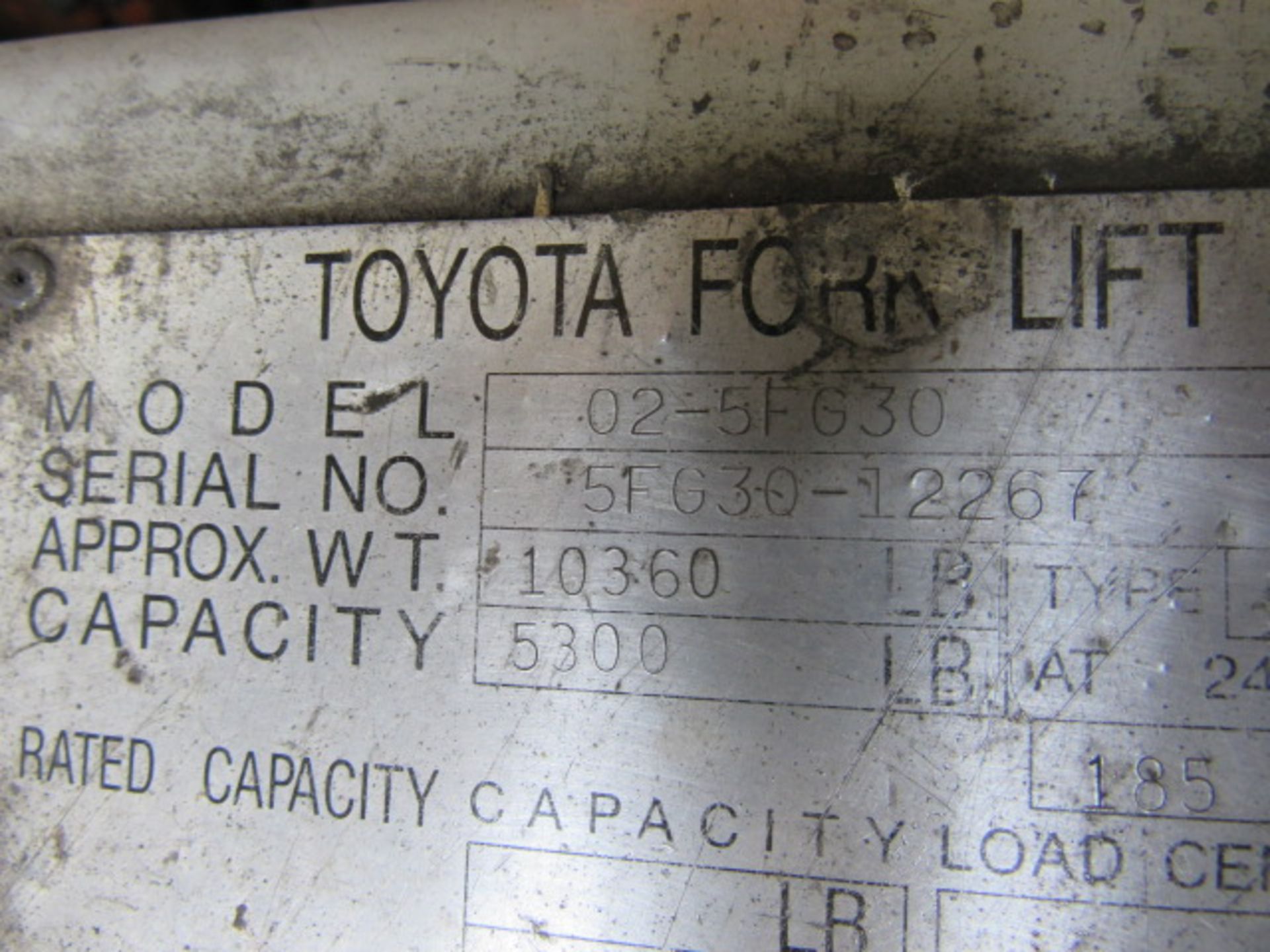 Toyota 025FG-30 5,300lb Capacity Outdoor LP Forklift - Bild 10 aus 10