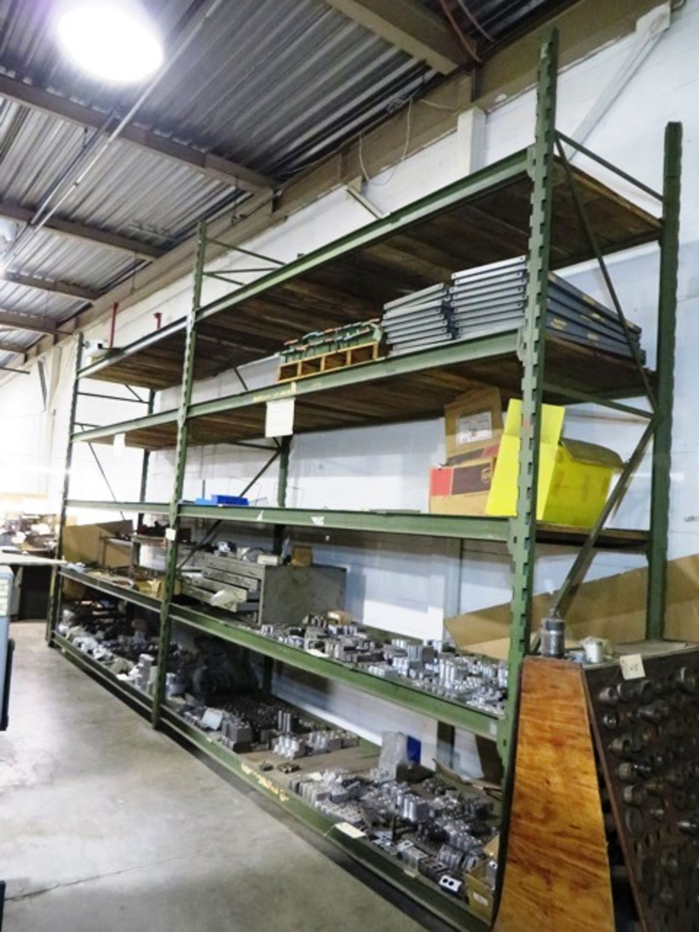 2 Sections of 4 Tier Drop Pallet Racking (no contents)