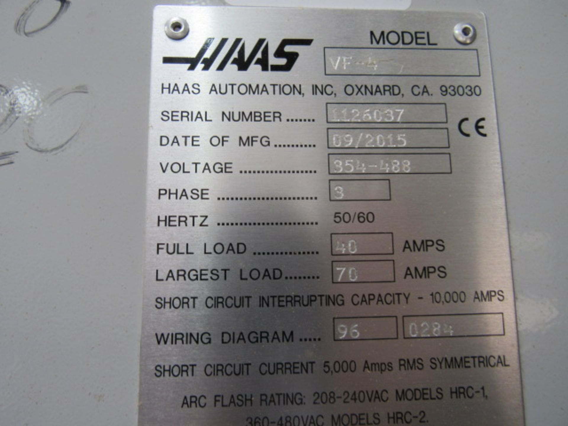 Haas VF4 CNC Vertical Machining Center - Image 9 of 9