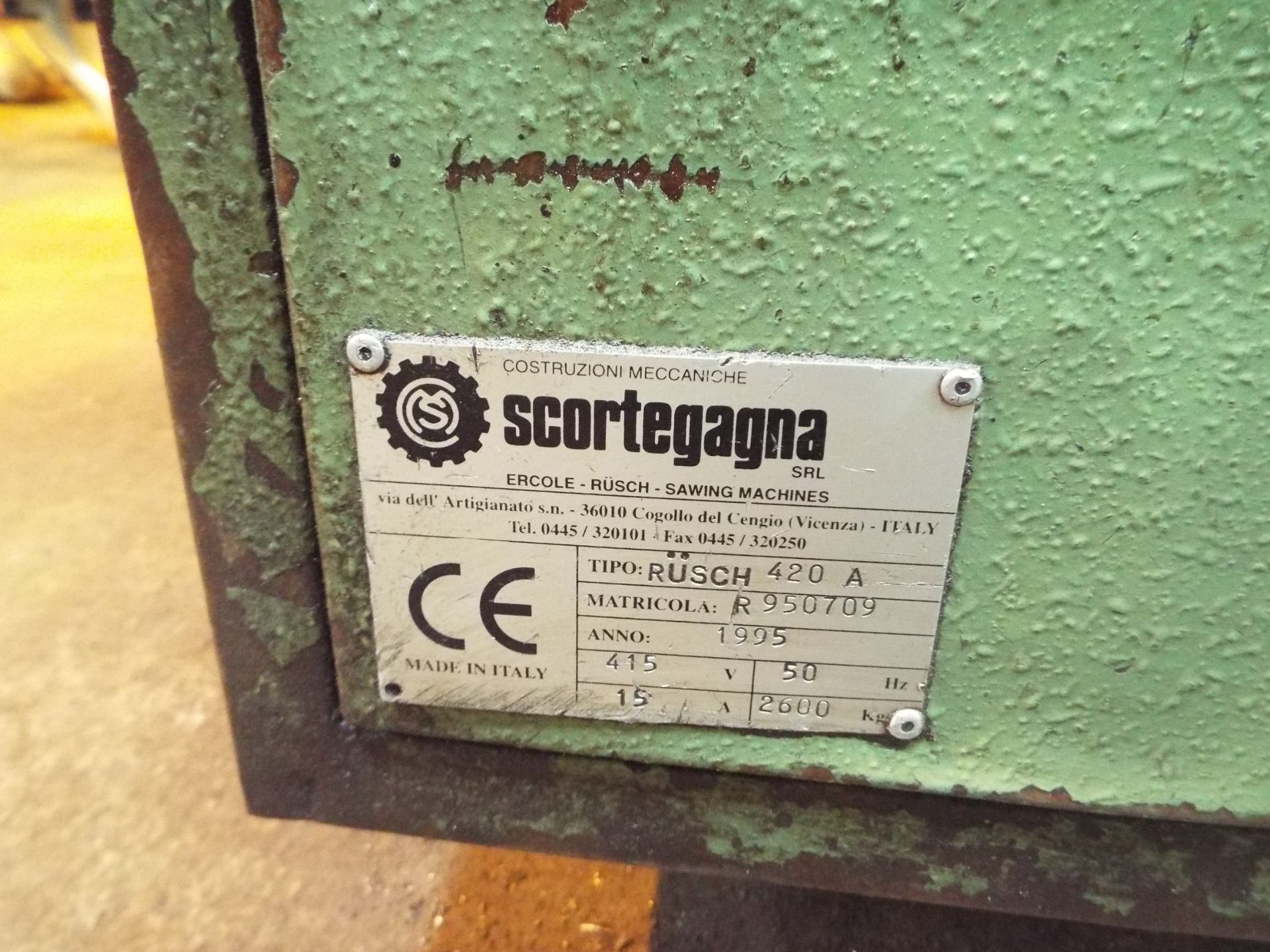 C M Scortegagna Rusch 420A Hydraulic Sawing Centre cw Spare Blades. - Image 5 of 11