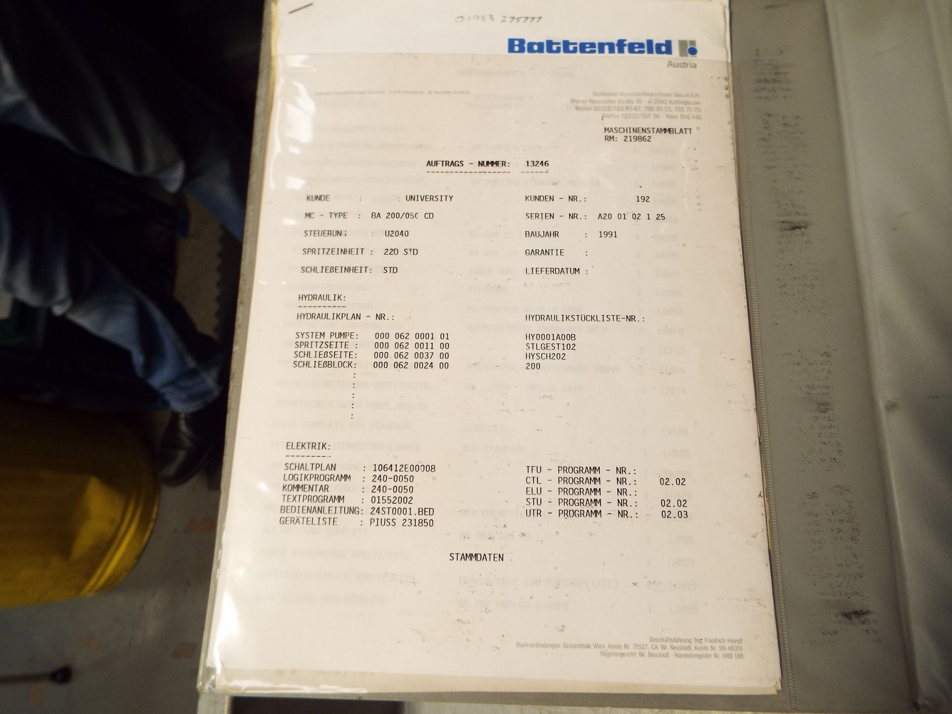 Battenfeld BA200CD Plus Plastic Injection Moulding Machine - Image 18 of 22