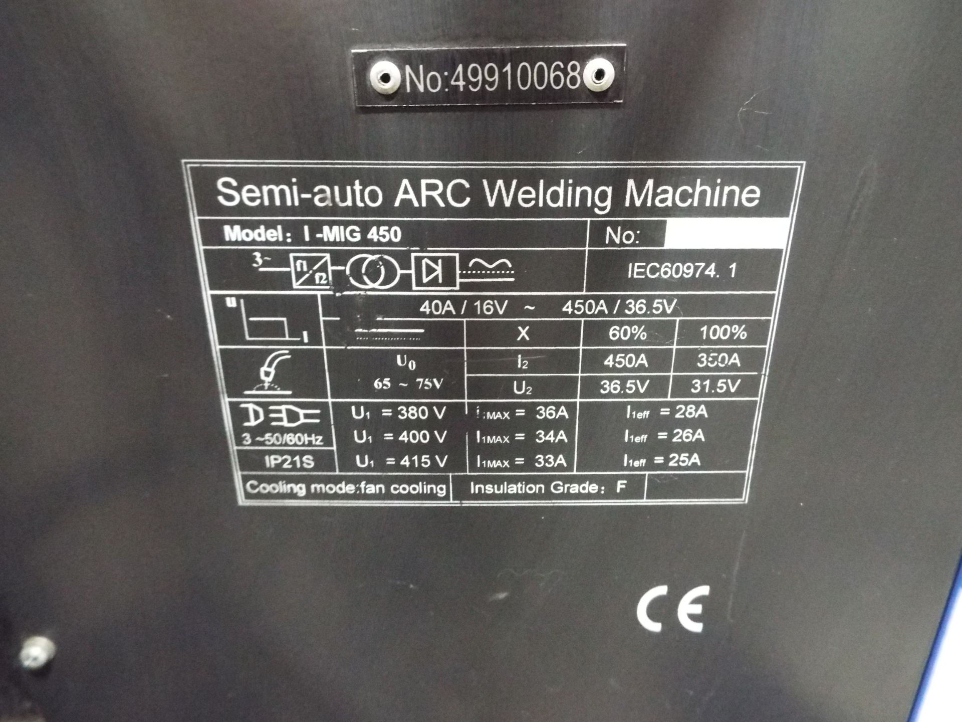 R Tech I-Mig 450 Welding Set. - Image 4 of 8