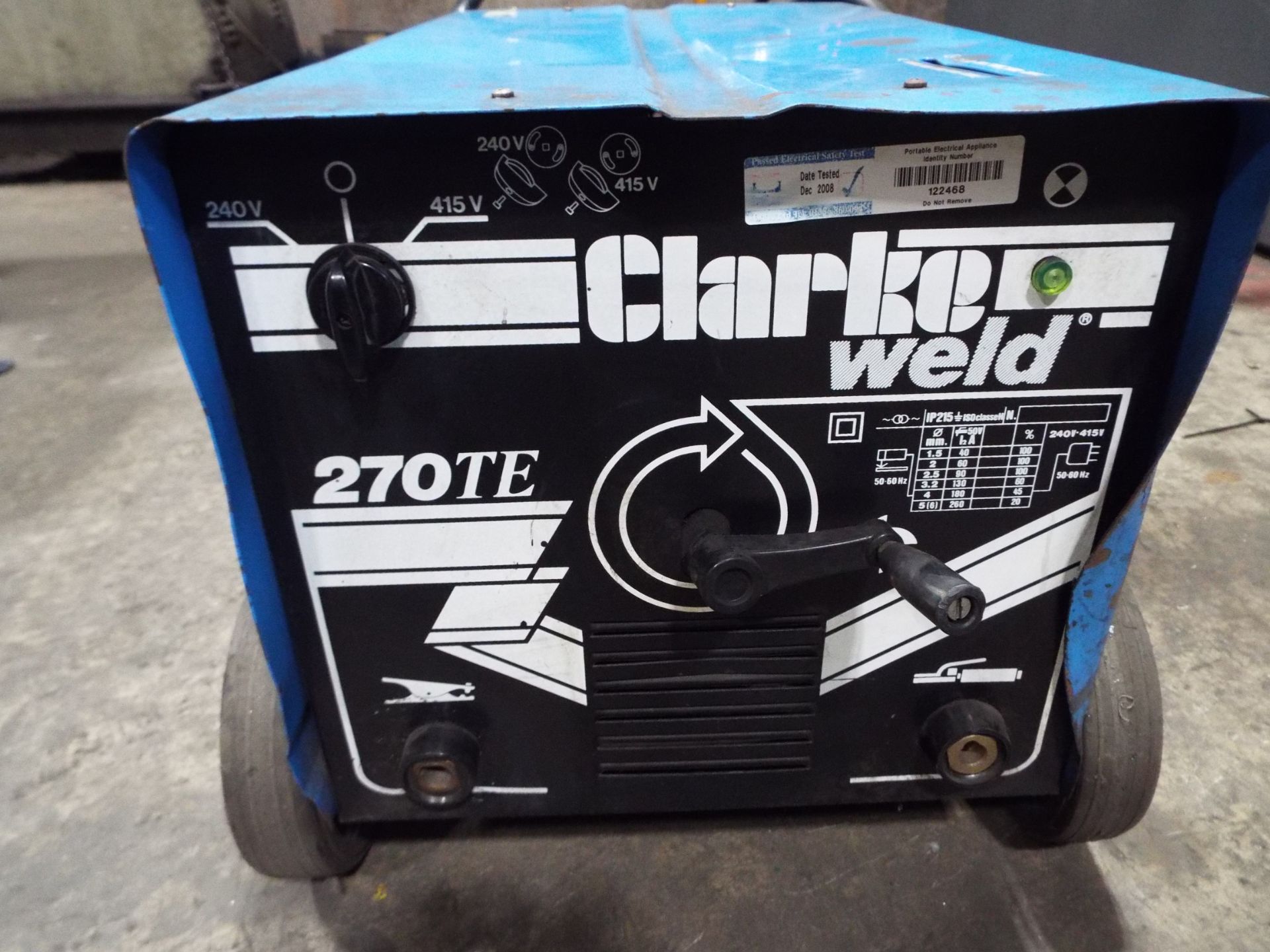 Clarke 270TE Workshop Welding Rectifier - Image 2 of 4