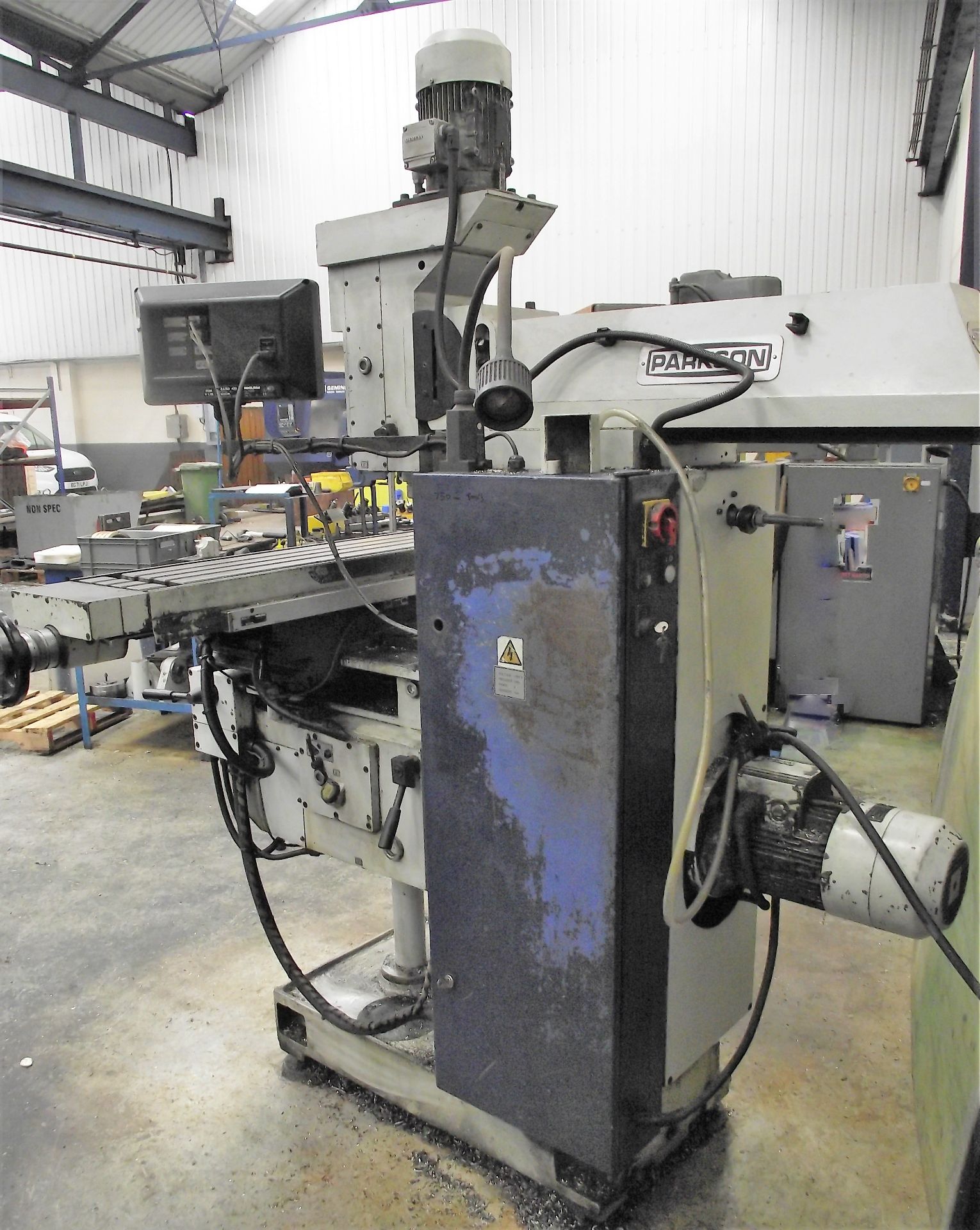 Parkson Milling Machine cw Anilam Wizard 2 Axis DRO - Image 17 of 23