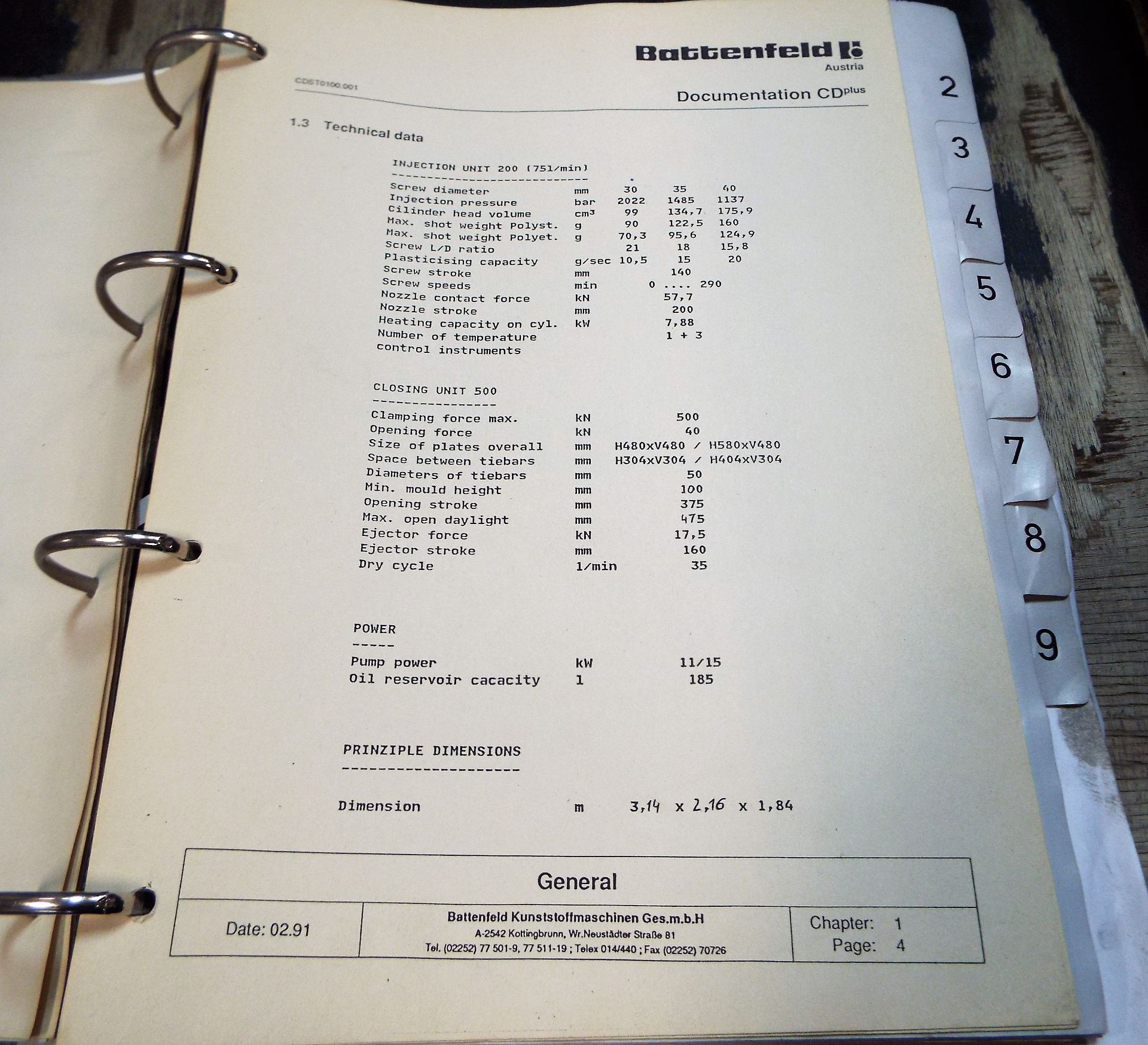 Battenfeld BA500 CD Plus Plastic Injection Moulding Machine cw Unilog 4000 Operating System. - Image 12 of 18