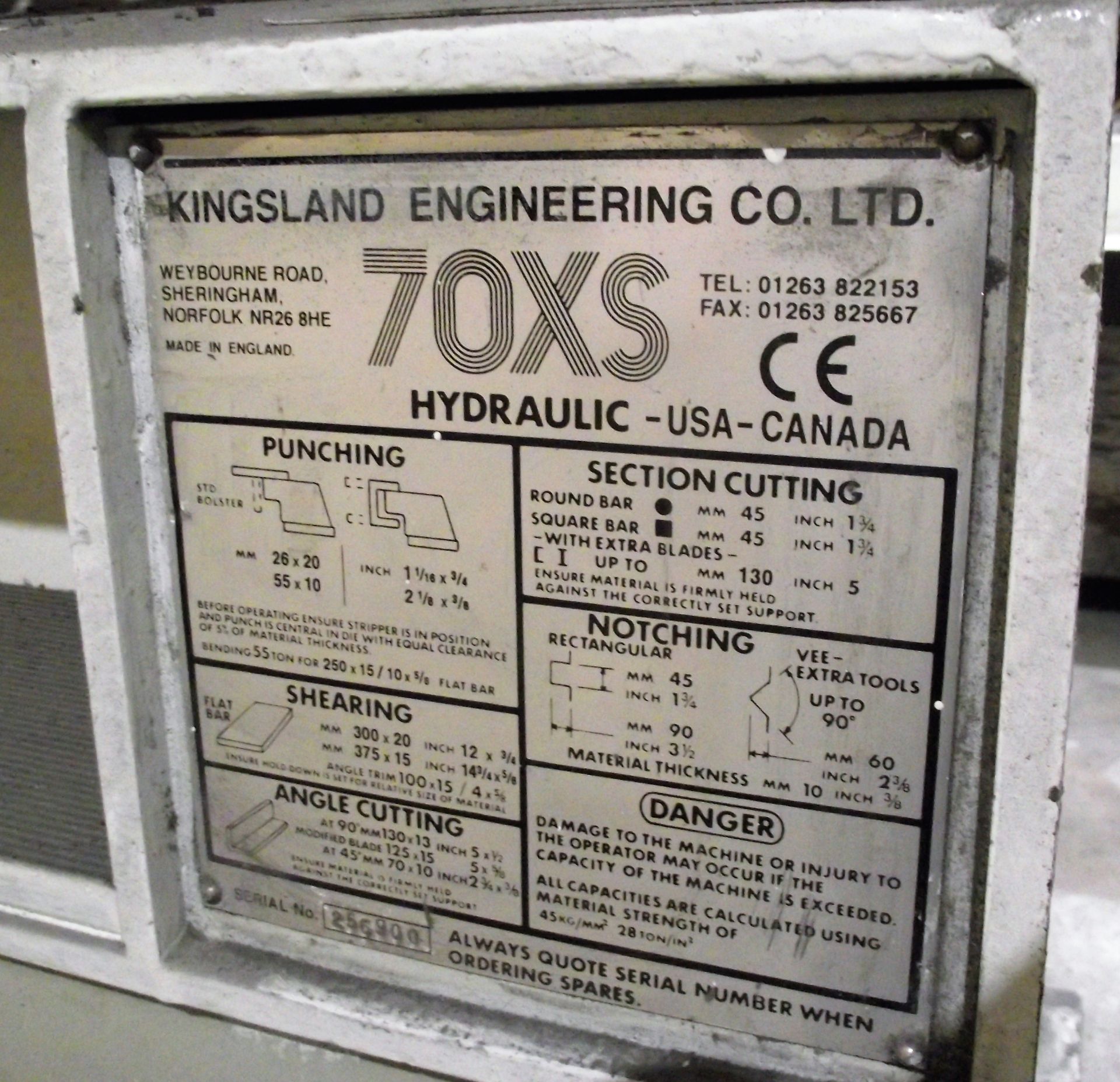 Kingsland XS70 Ironworker - Image 2 of 13