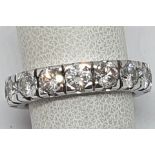 ETERNITY RING IN 18 K GRAMS 5.5 WITH DIAMONDS FOR ABOUT 3 CTS, G-H VVS COLOR. MEASURE 11 - MATB1