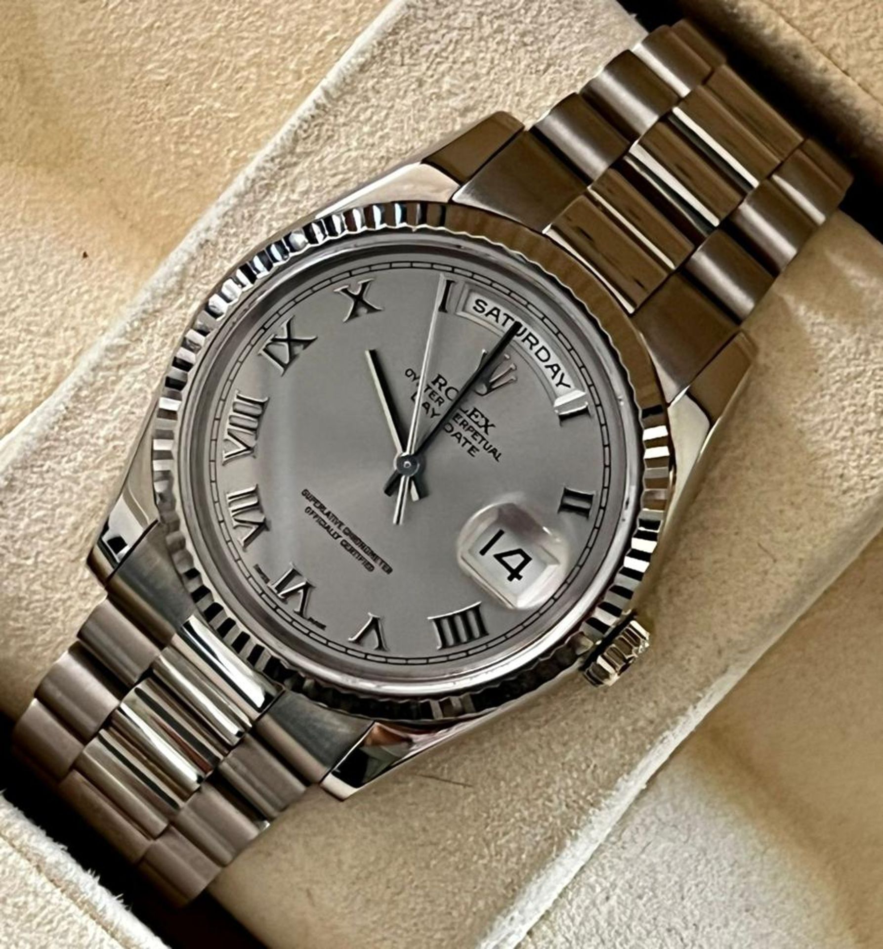 Brand: ROLEX Model (watch) Day-Date 36 Reference number 118239 Automatic charge Material of the - Image 5 of 7