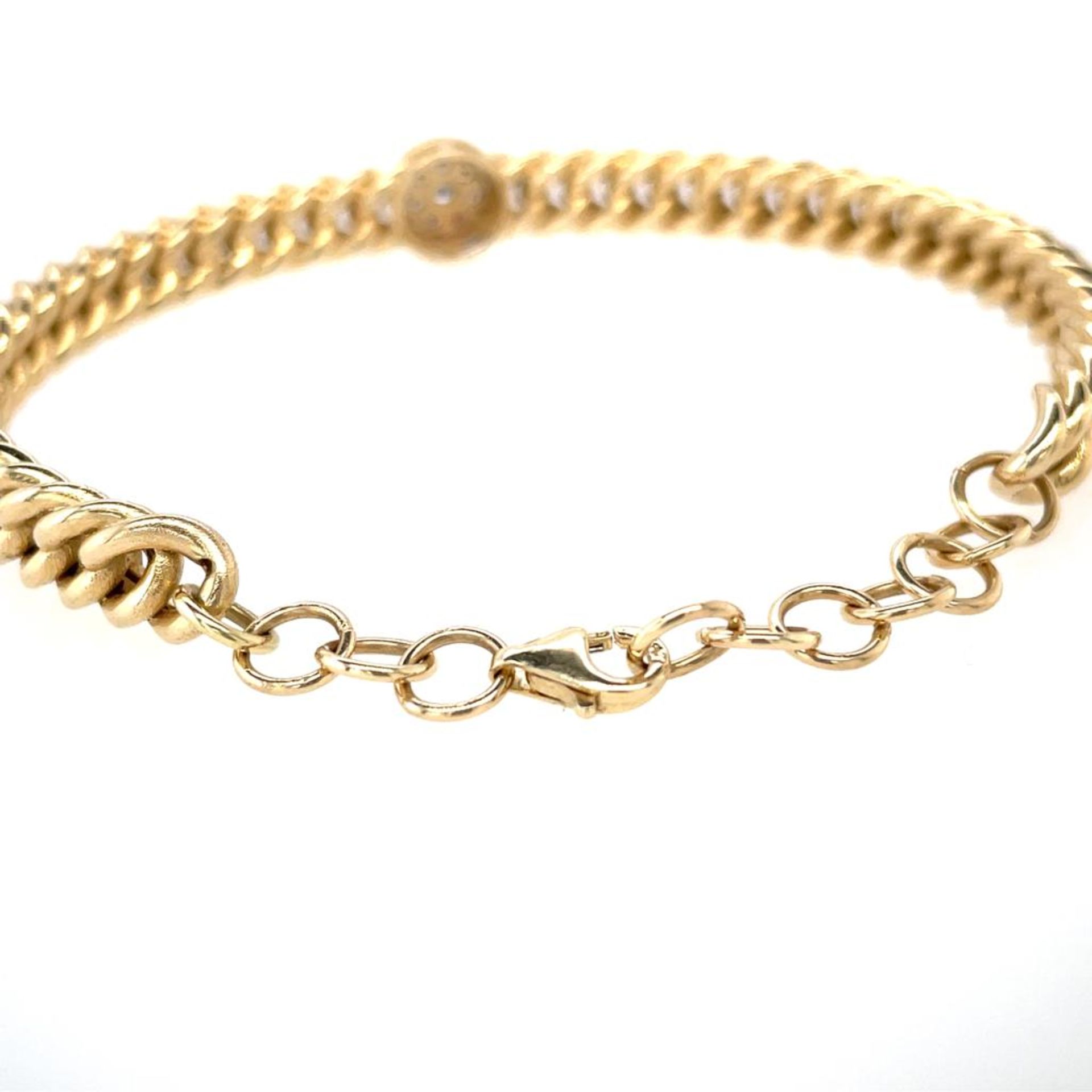 14K YELLOW GOLD 13.98 DIAMOND BRACELET 0.35 CT D-F/VS1 CERTIFICATION AIG - BRC11202 - Bild 4 aus 7