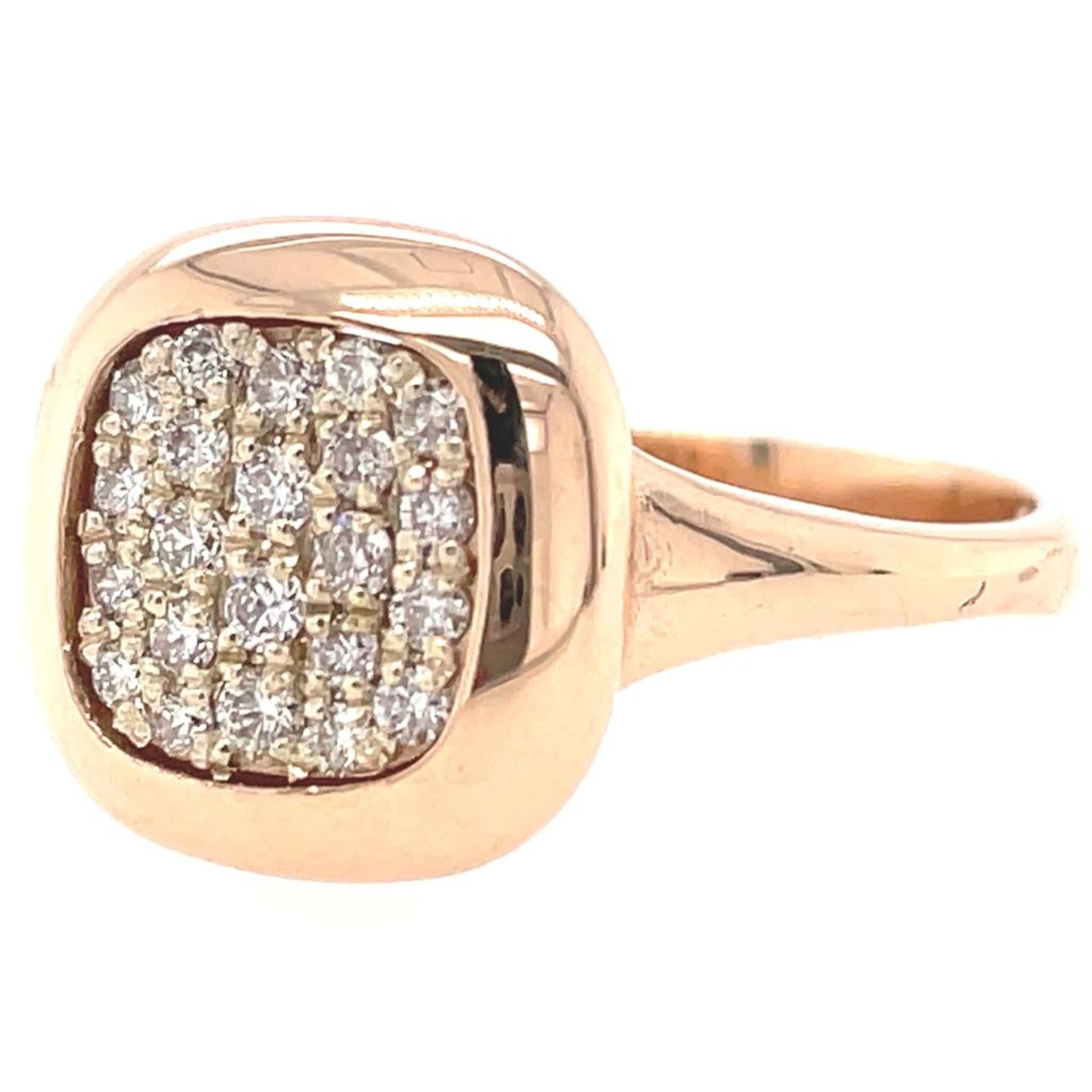 14K ROSE GOLD 4.30 DIAMOND RING 0.40D-F/VVS CERTIFICATION AIG - RNG20218 - Image 2 of 4