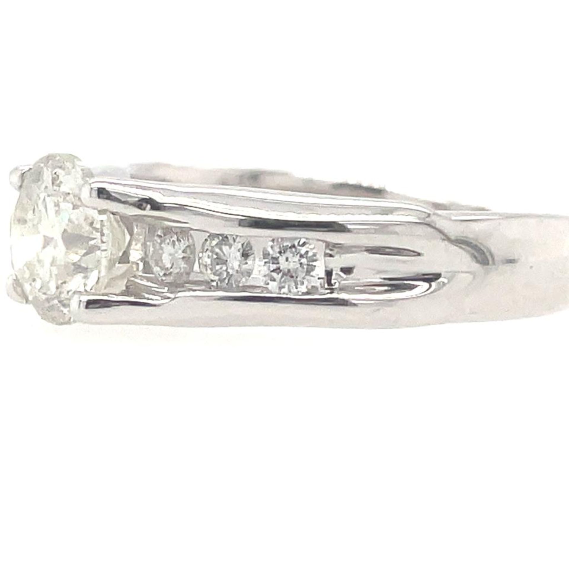 18K W GOLD 5.68G DIAMOND RING 1.02 G/SI2 + 0.36 G/VS-SI CERTIFICATION SGL - R11203 - Bild 2 aus 4