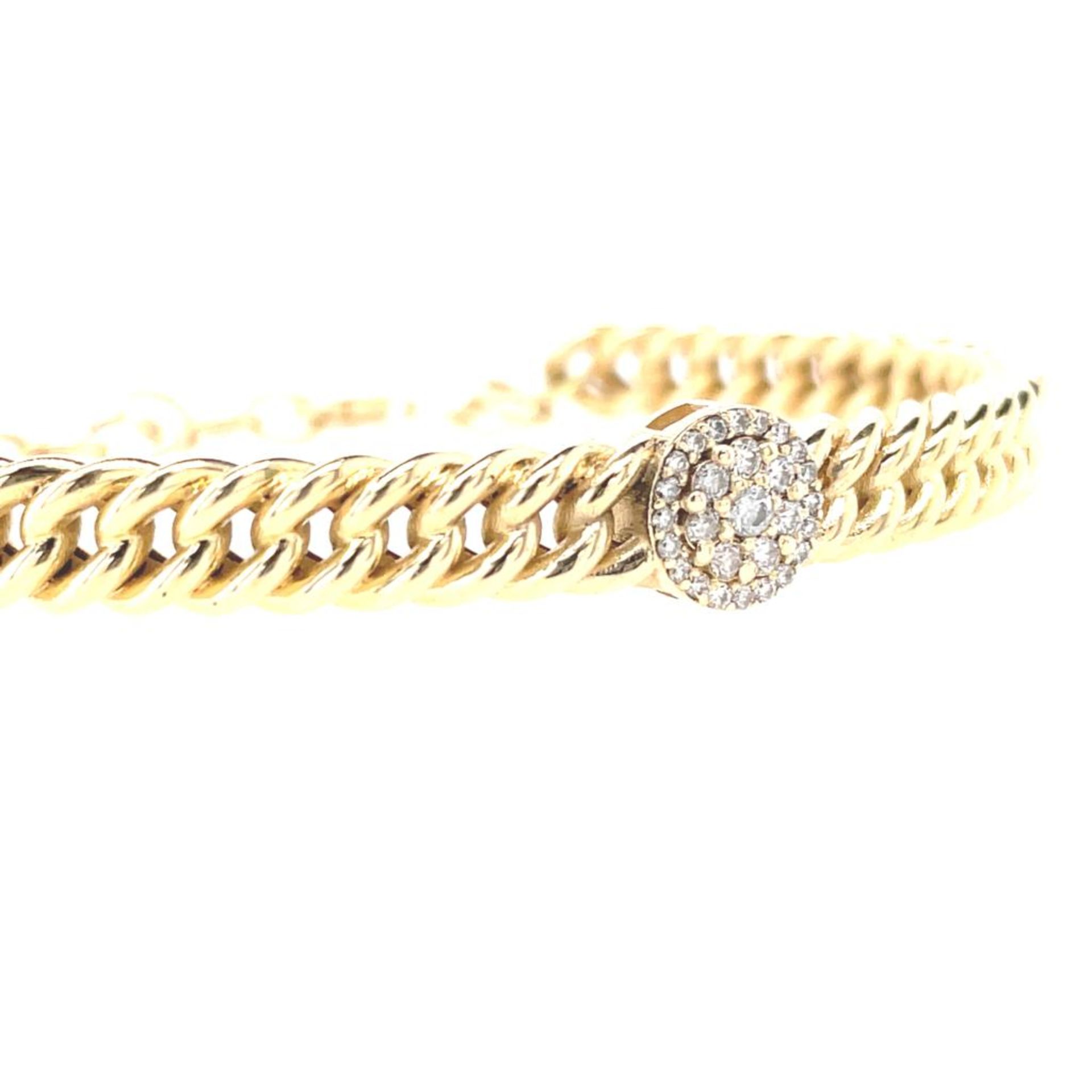 14K YELLOW GOLD 13.98 DIAMOND BRACELET 0.35 CT D-F/VS1 CERTIFICATION AIG - BRC11202 - Bild 5 aus 7