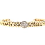 14K YELLOW GOLD 13.98 DIAMOND BRACELET 0.35 CT D-F/VS1 CERTIFICATION AIG - BRC11202