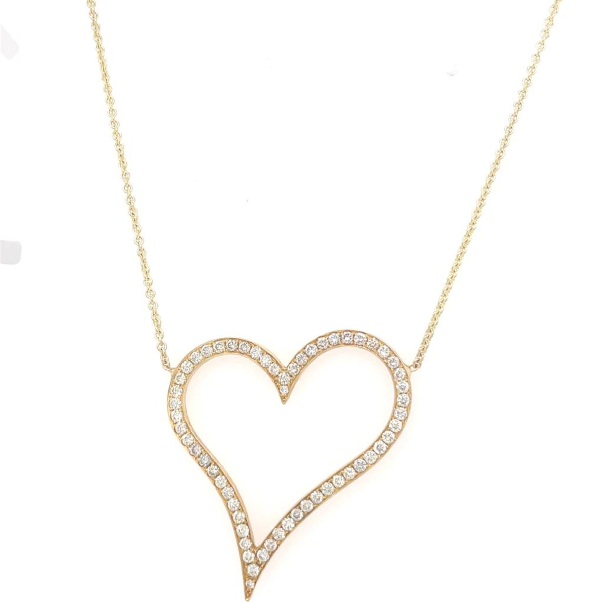 14K YELLOW GOLD 6.60G HEART PENDENT 1.14 CT G/VS CERTIFICATION NONE - RS11204 - Bild 3 aus 3