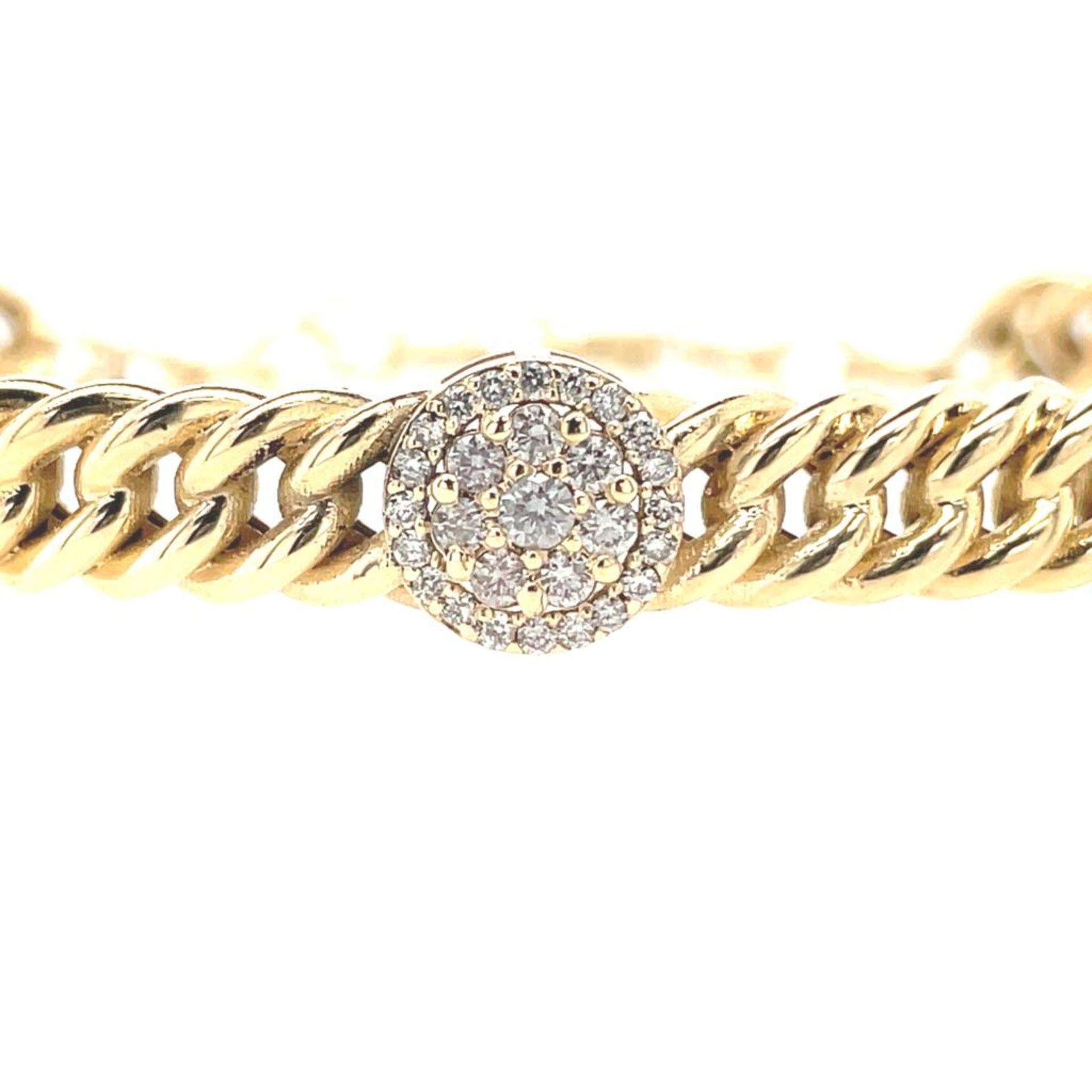 14K YELLOW GOLD 13.98 DIAMOND BRACELET 0.35 CT D-F/VS1 CERTIFICATION AIG - BRC11202 - Bild 2 aus 7