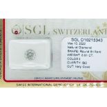 1 DIAMOND 0,91 CT I - SI2 - SHAPE BRILLANT - CERT SGL - C20408-10