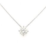 14K WHITE GOLD 2.59G DIAMOND PENDENT H/I1 CERTIFICATION NONE - PND20408