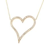 14K YELLOW GOLD 6.60G HEART PENDENT 1.14 CT G/VS CERTIFICATION NONE - RS11204