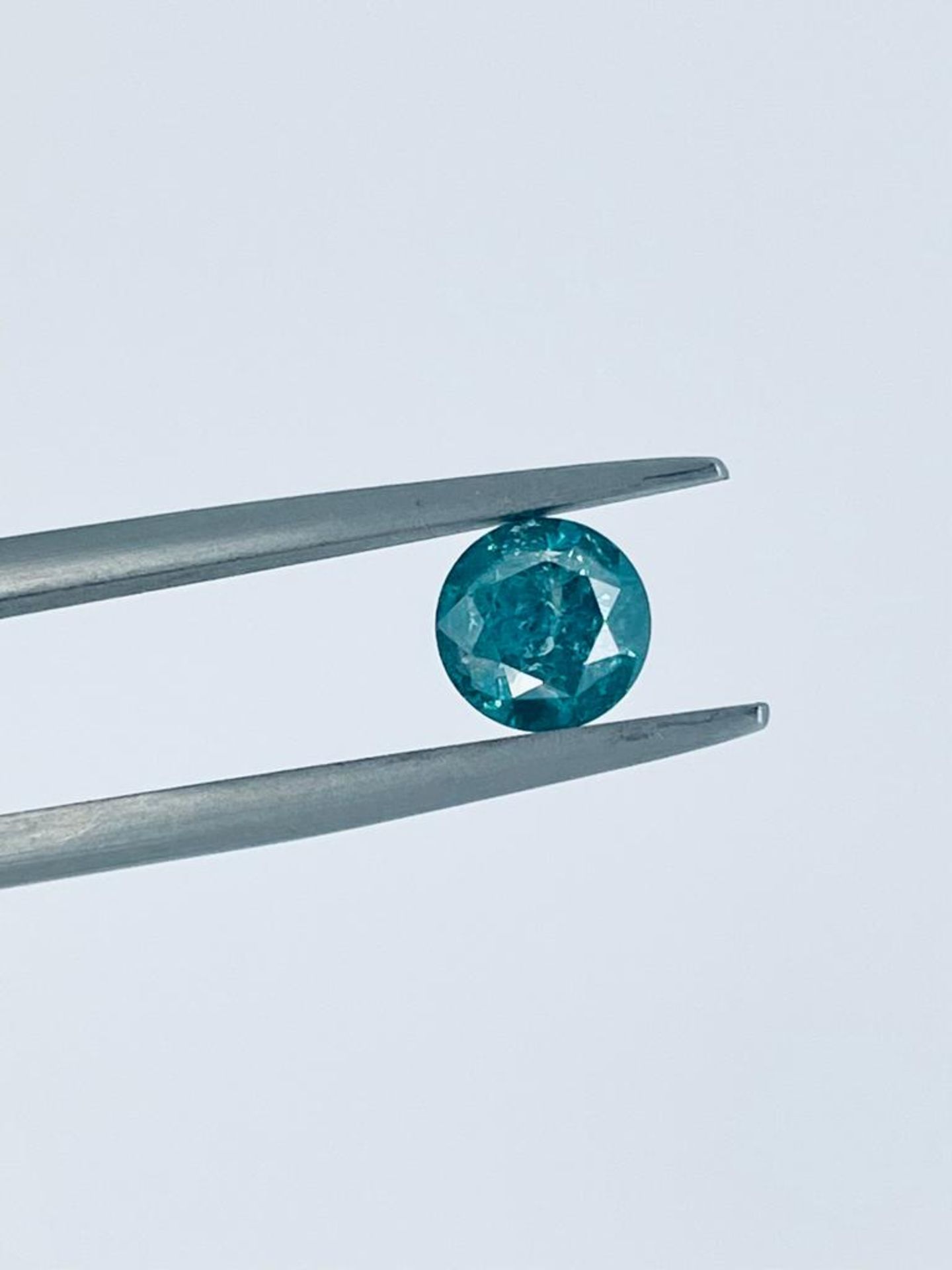 1 DIAMOND COLOR ENHANCED 1,03 CT F. INTENSE BLUE - I2 - SHAPE BRILLANT - CERT NONE - C20108-44 - Bild 3 aus 3