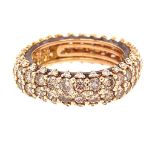 18K ROSE GOLD 8.72G DIAMOND RING 3.69CT I-J/VS SIZE 7 NONE SIZABLE - CERT. NONE - JG20502