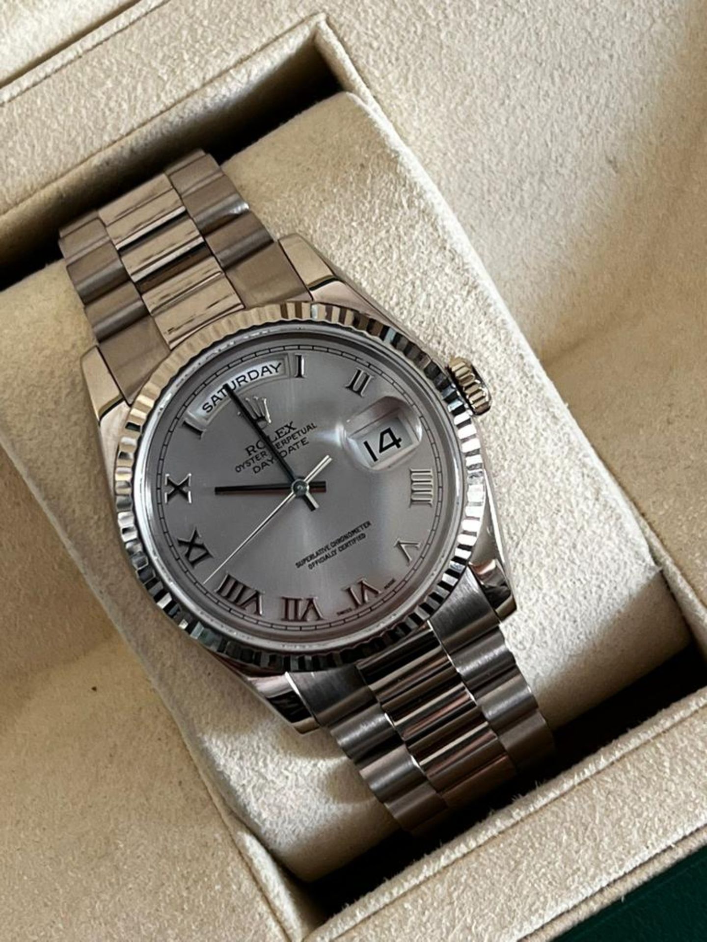 Brand: ROLEX Model (watch) Day-Date 36 Reference number 118239 Automatic charge Material of the - Image 4 of 7