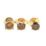 14K YELLOW GOLD 1.17G DIAMOND EARRINGS 0.60 CT CERTIFICATION NONE - ER20310