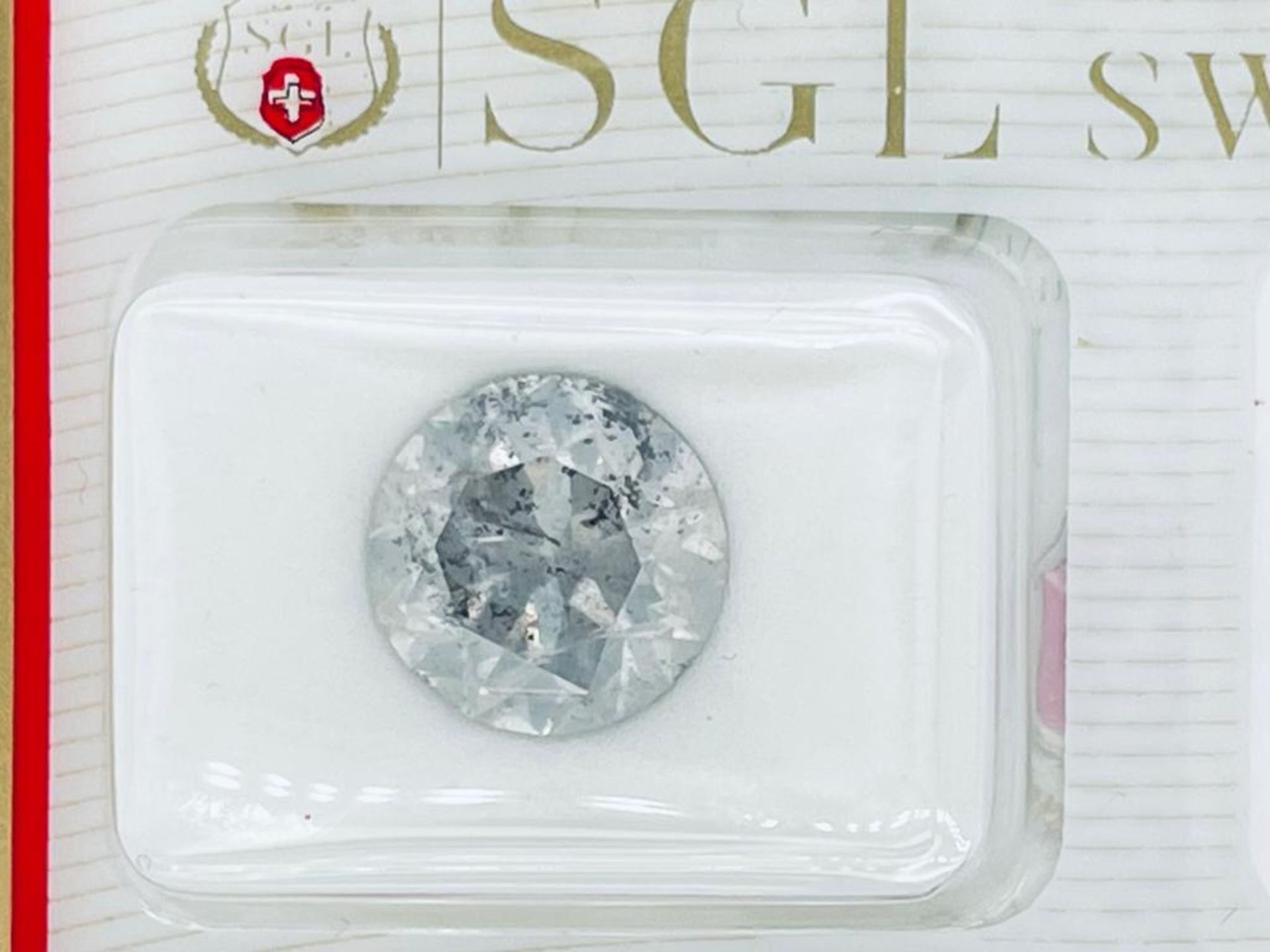 1 DIAMOND 4,38 CT G - I2 - SHAPE BRILLANT - CERT SGL - C20305-5 - Bild 2 aus 3