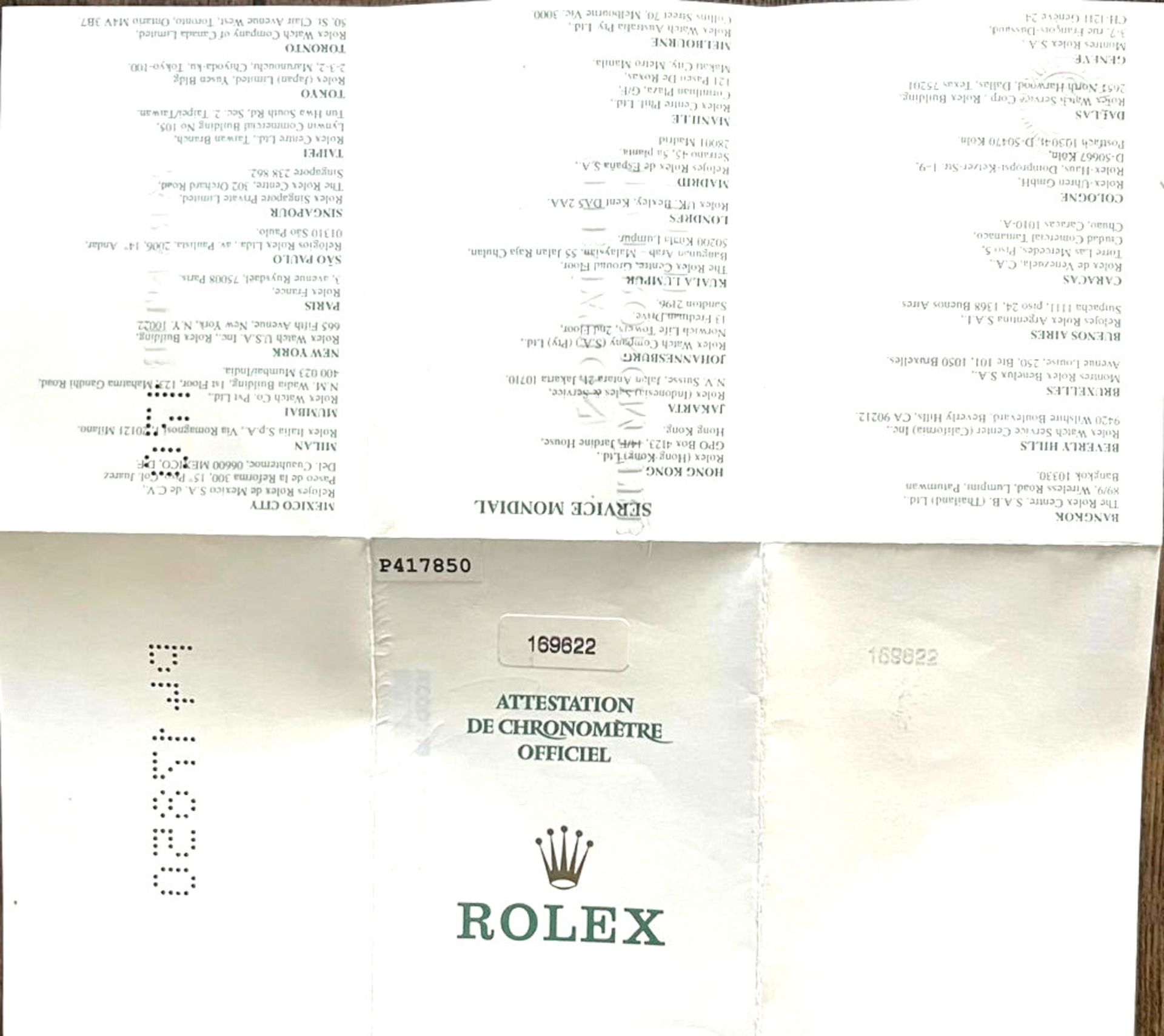 ROLEX YACHT-MASTER 169622 BOX AND WARRANTY - Bild 13 aus 13