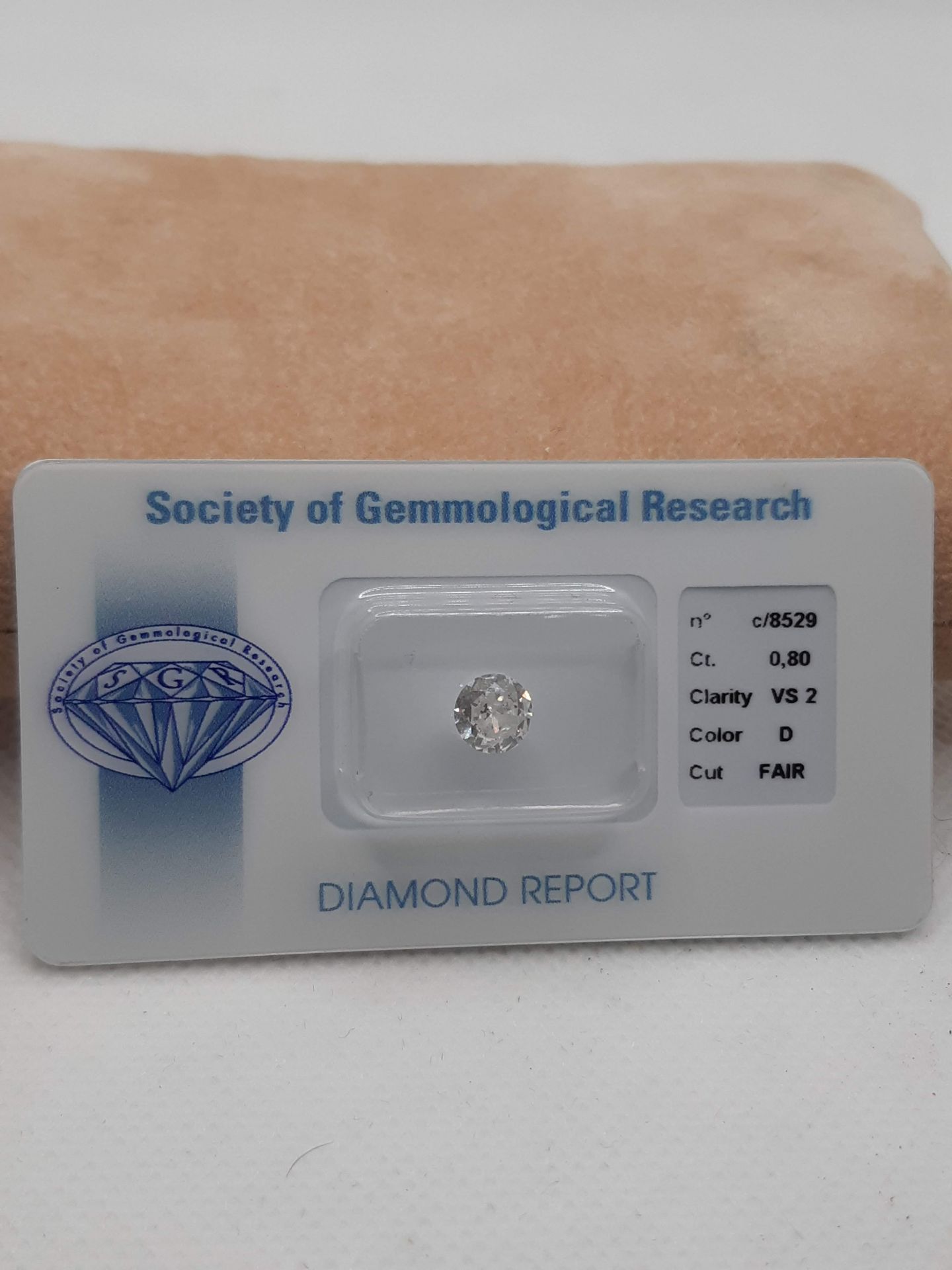 DIAMOND 0.80 BRILLIANT CUTTING COLOR D PURITY VS2 BLISTERS - ET3