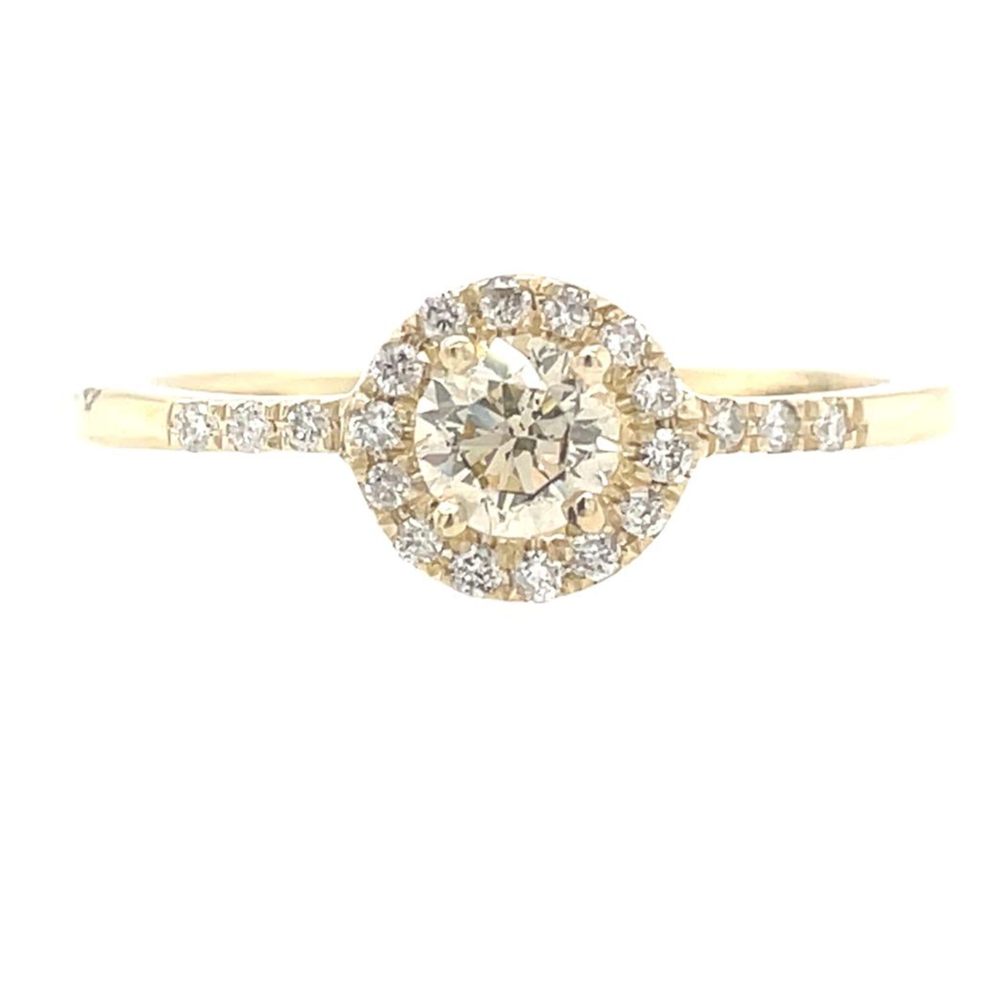 YELLOW GOLD RING 14K 1.89 GR WITH DIAMOND 0.30 + 0.11 CT CERT ABSENT - RNG209 - Bild 3 aus 4